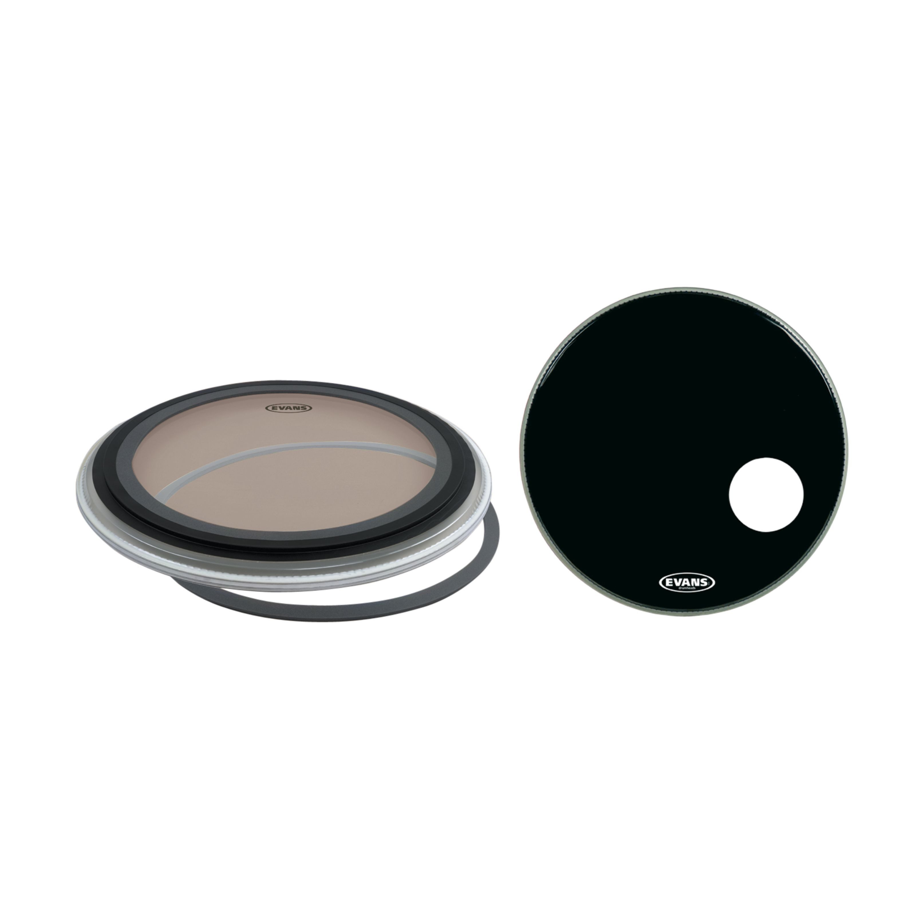 Evans Schlagzeug, Felle, Fell Sets, 24" EMAD + EQ3 Fell Set - Schalgzeugfellset-Set