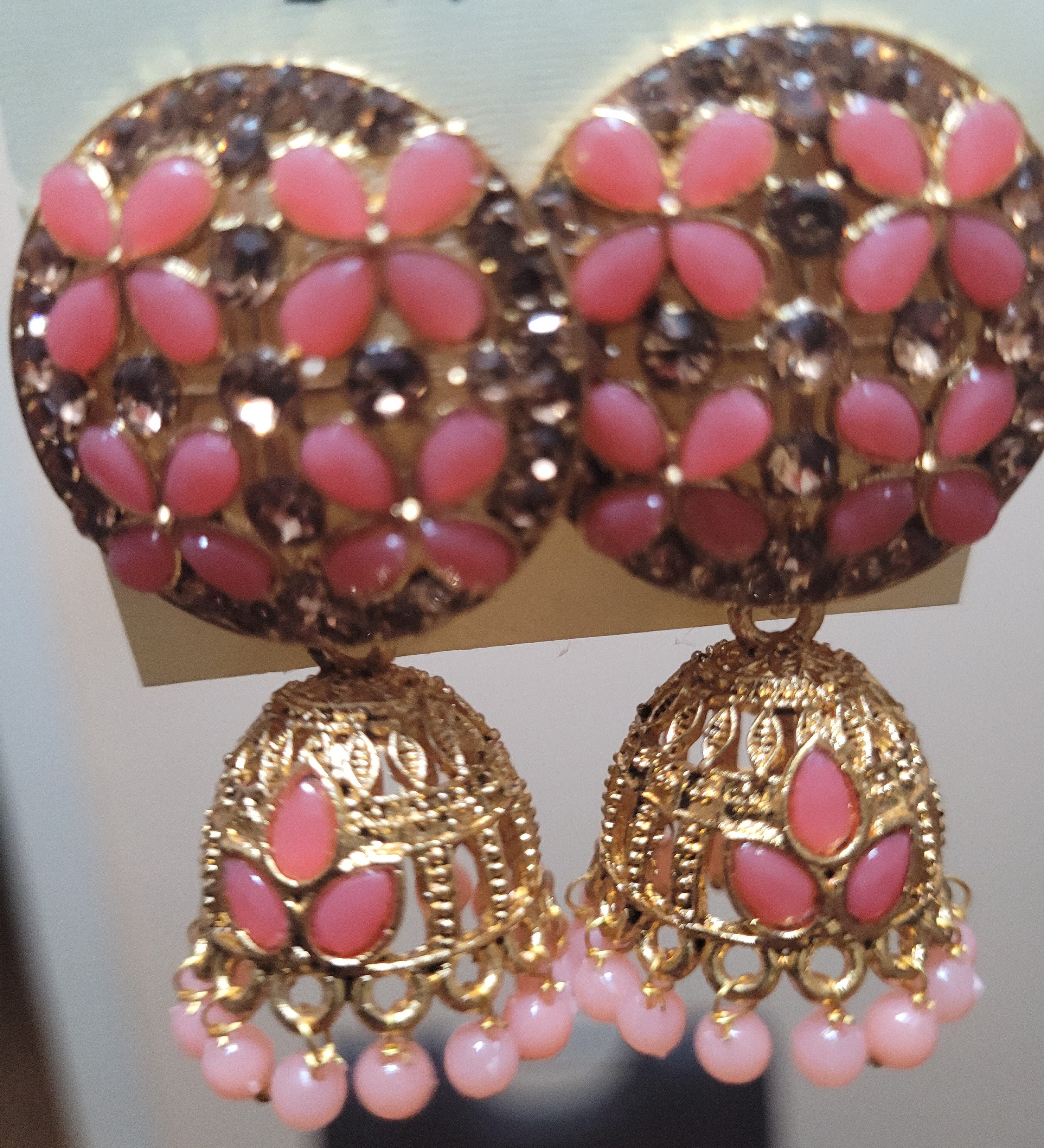 PfauGermany Paar Ohrhänger Jumkha Coral Beads (2-tlg)