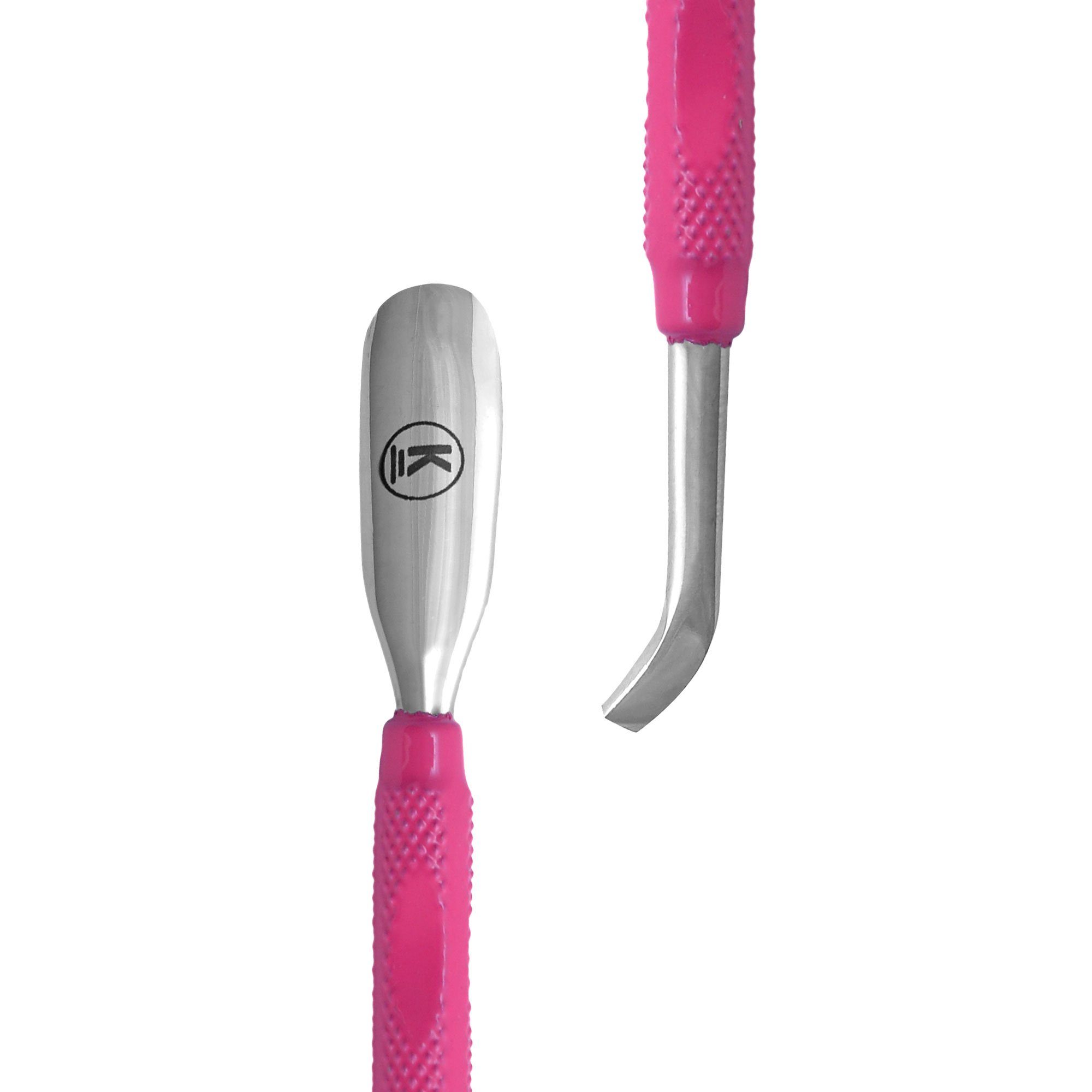 K-Pro Nagelhautschieber und Nagelreiniger Edelstahl aus mit Pro - (Pink) Löffel Pusher