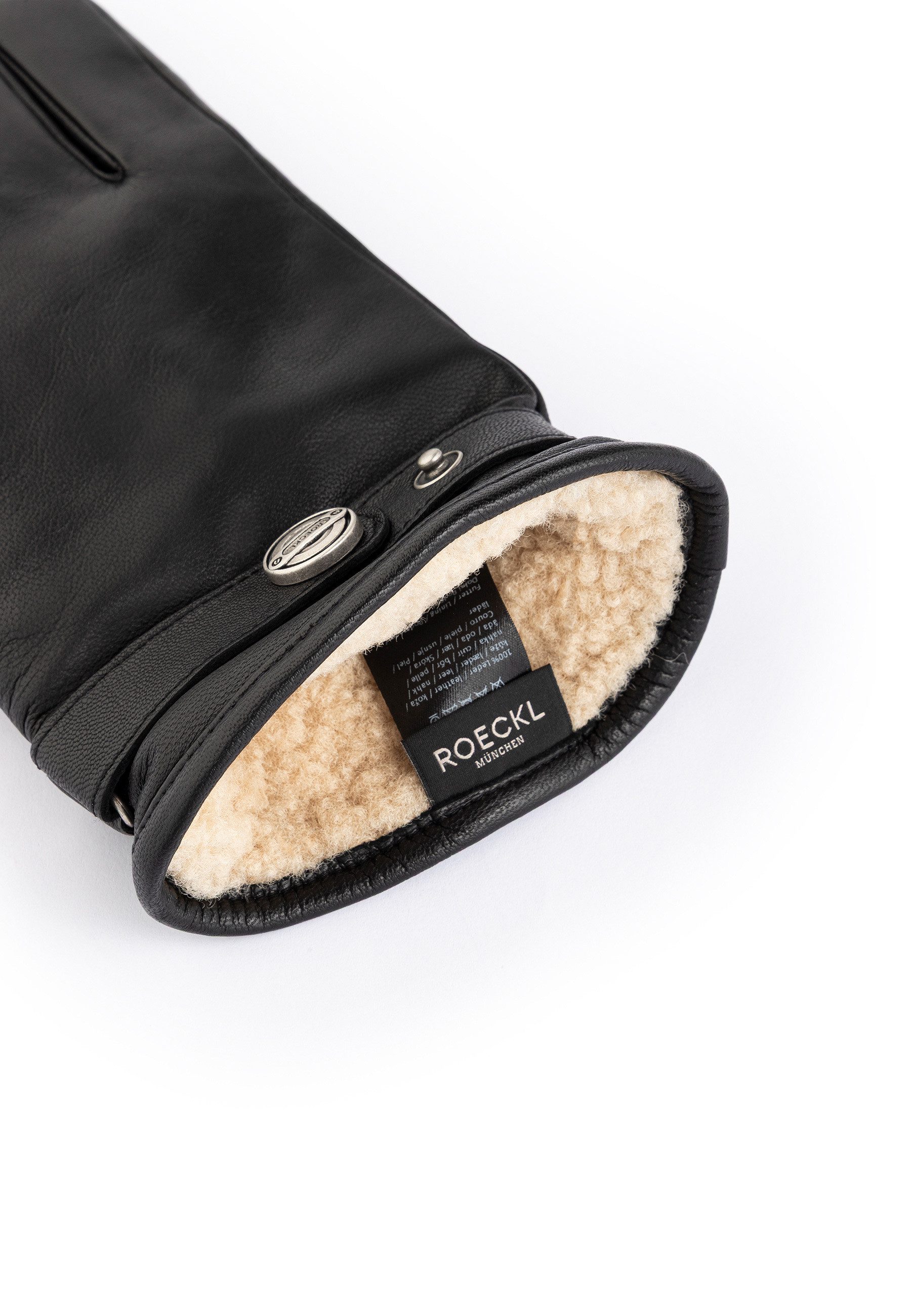 Roeckl Lederhandschuhe ARDEN Lederhandschuhe mit Druckknopf