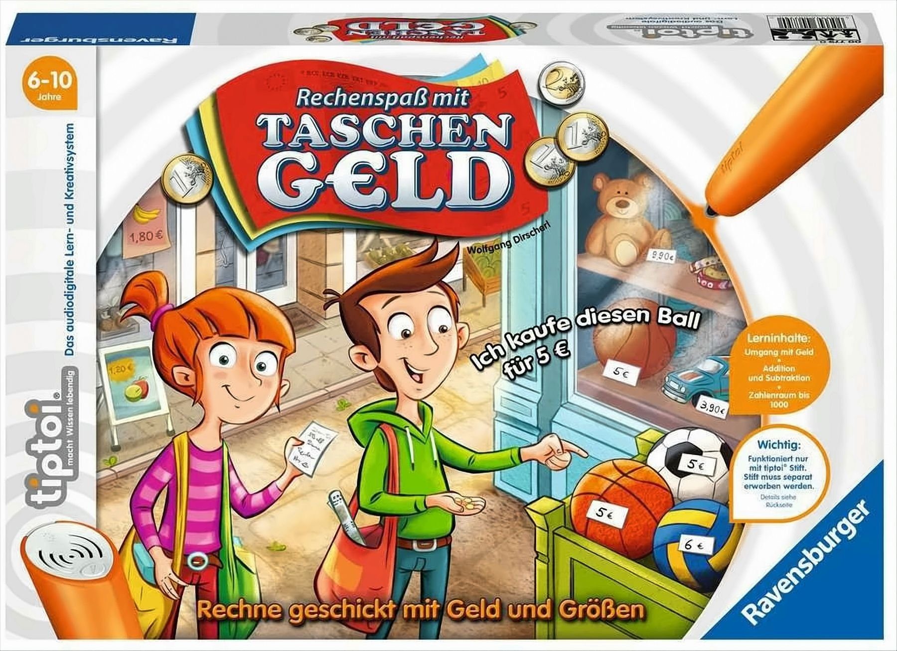 Ravensburger Spiel, tiptoi Rechenspaß mit Taschengeld tiptoi Rechenspaß mit Taschengeld