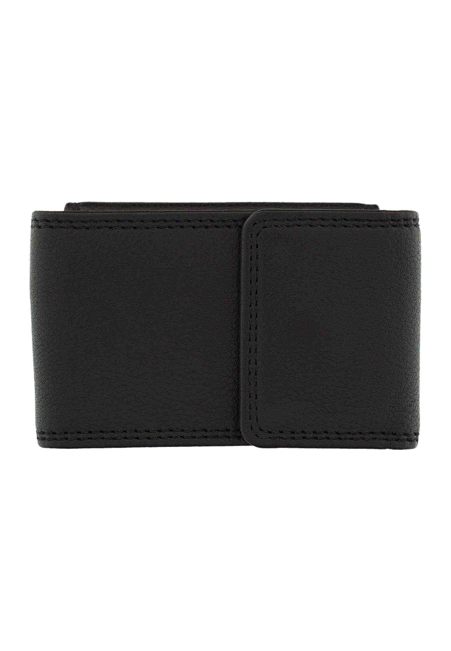 Damen Alle Damentaschen Braun Büffel Mini Geldbörse GOLF 2.0 Geldbörse XS schwarz, mit smartem Verschluss für Münzen und Scheine
