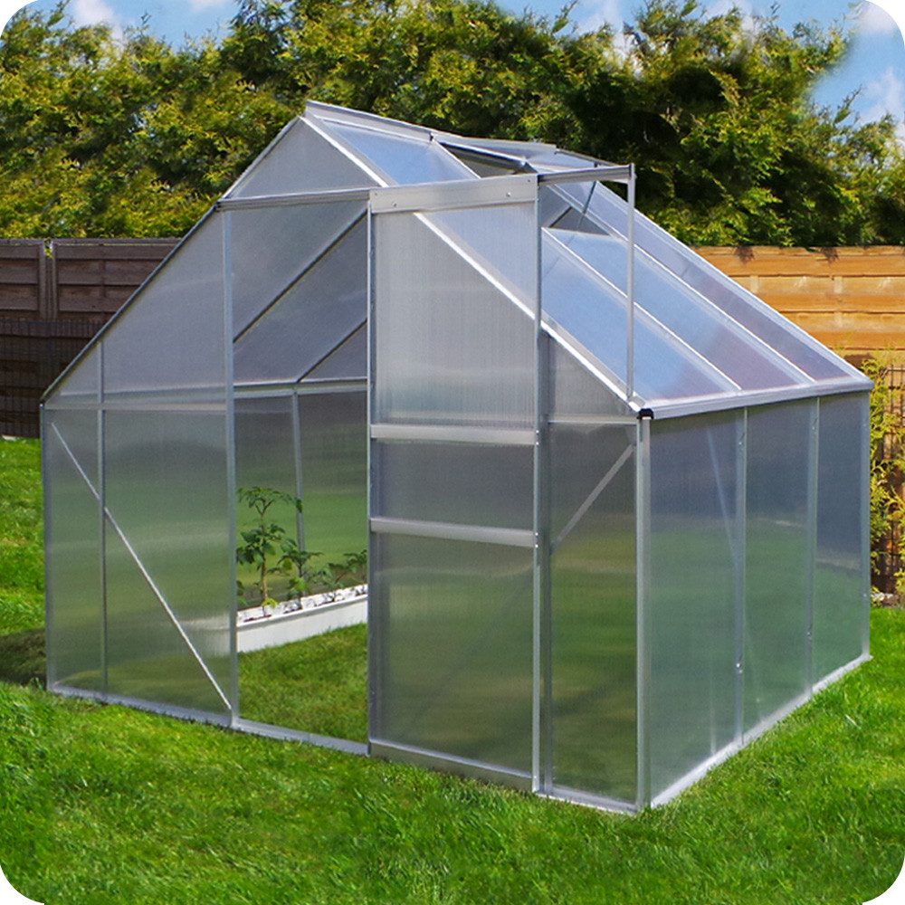 Plantiflex Gewächshaus mit Fundament, BxTxH: 250 x 190 x 205,00 cm, 6.00 mm günstig online kaufen