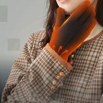 Rnemitery Fleecehandschuhe Winterhandschuhe für Damen,mit Touchscreen-Warme, verdickte Handschuhe