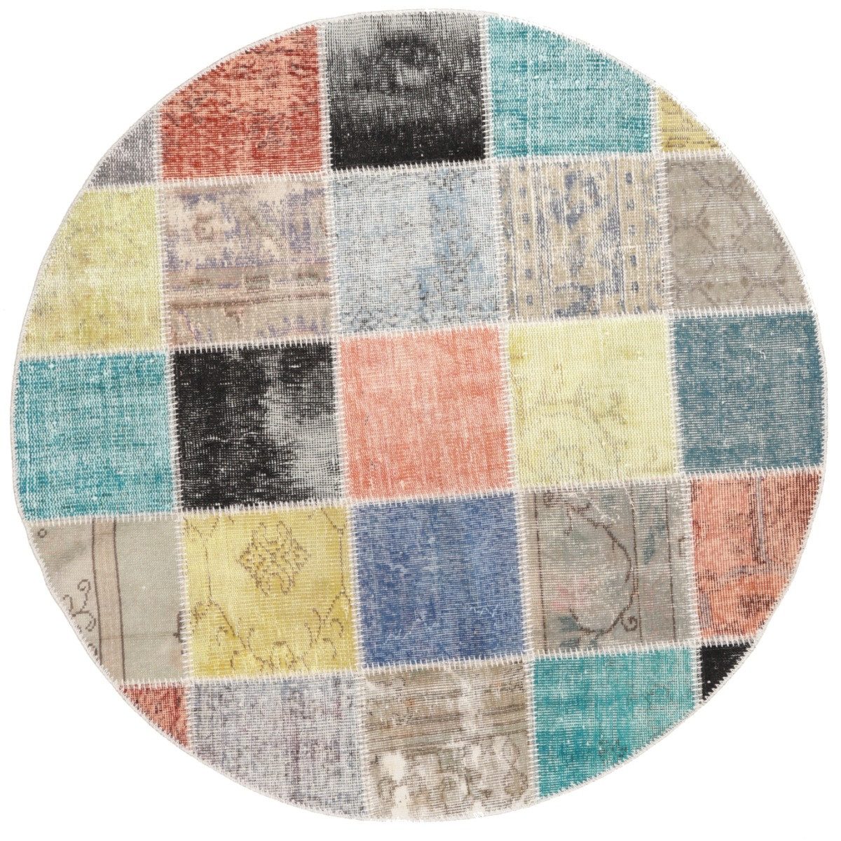 Carpet Avenue Teppich Patchwork 146x146, Rund, Höhe: 8 mm