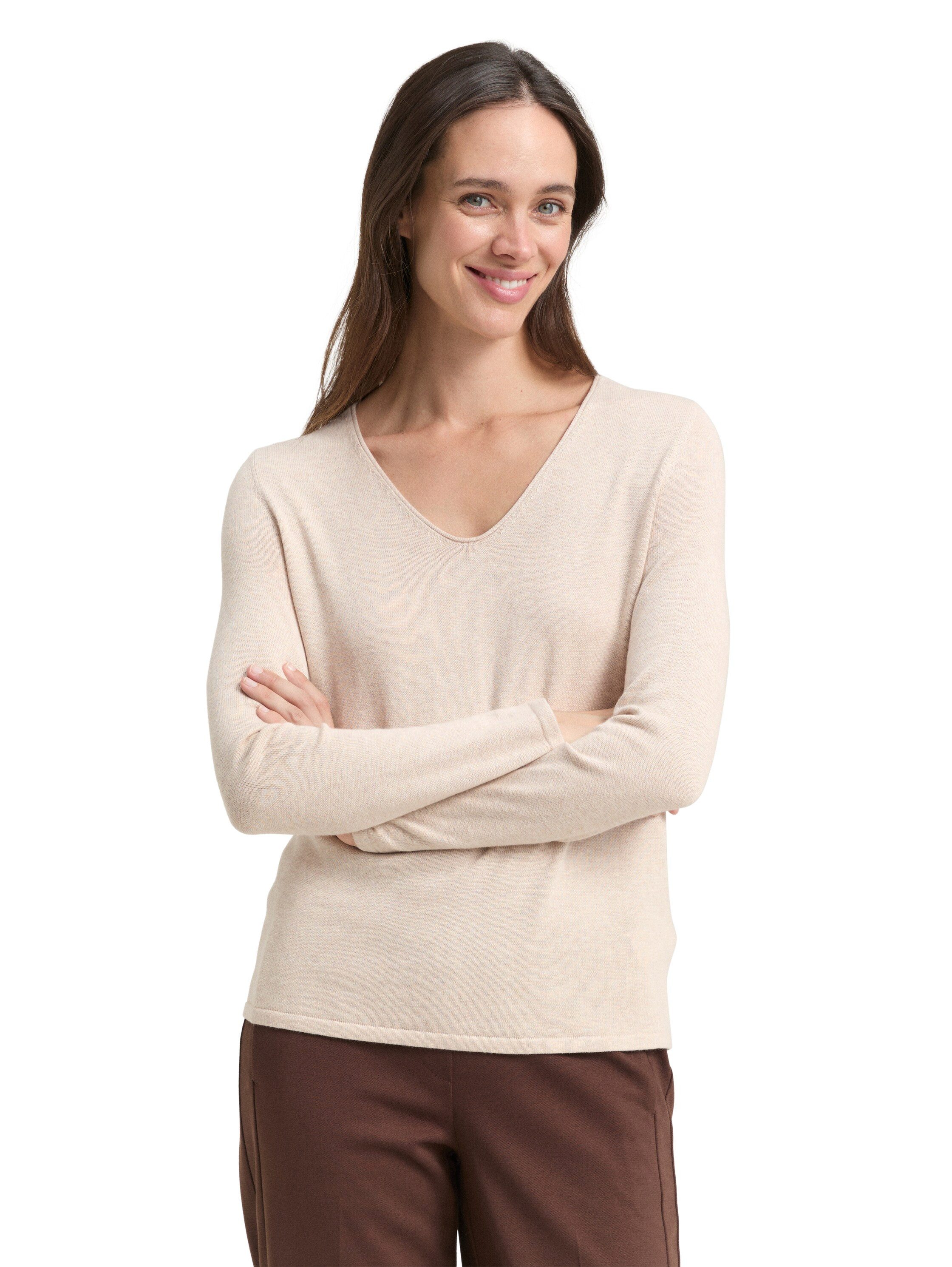 TOM TAILOR V-Ausschnitt-Pullover mit V-Ausschnitt, Pulli mit V
