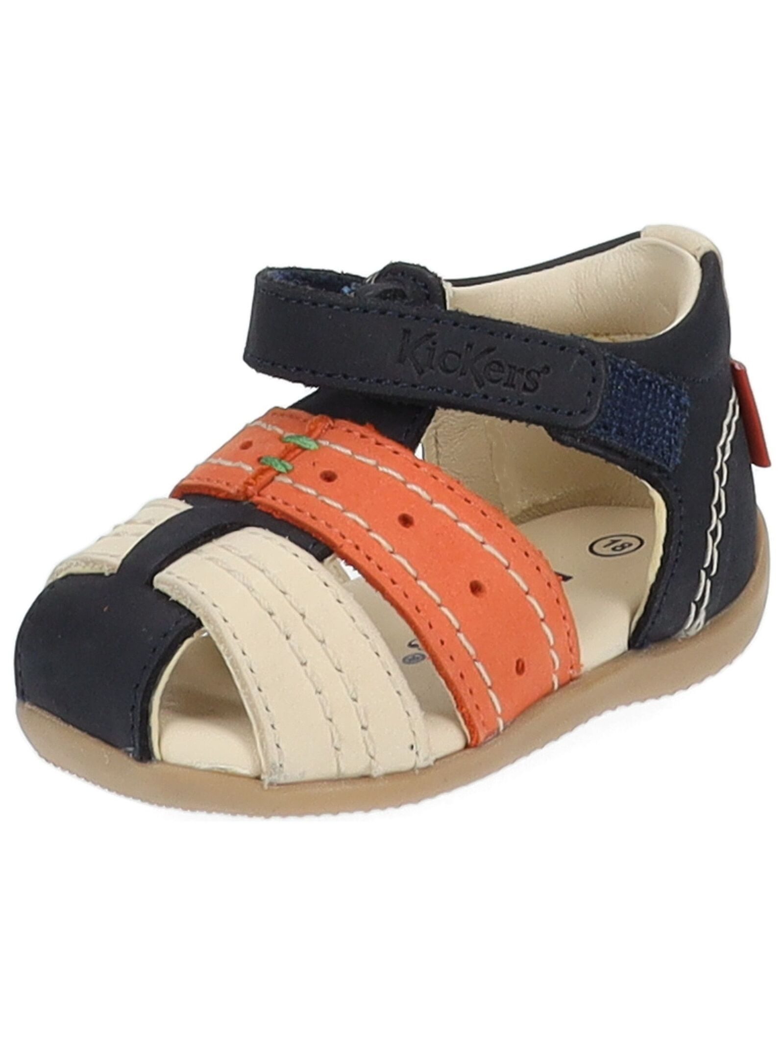 Kickers Halbschuhe Leder . Klettschuh