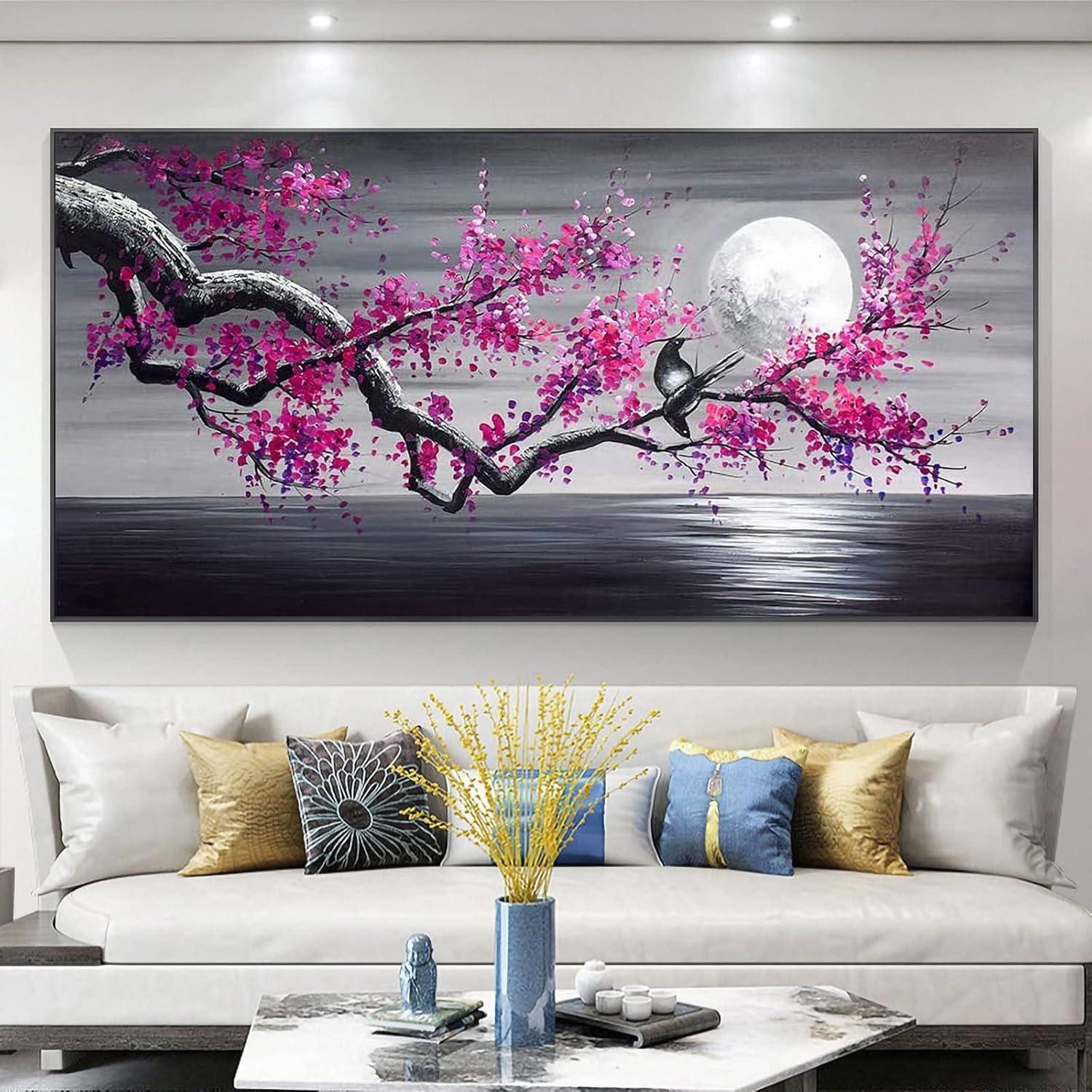 Trayosin XXL-Wandbild Diamond Painting Set Blumen Lila XXL Wandkunst 5D DIY günstig online kaufen