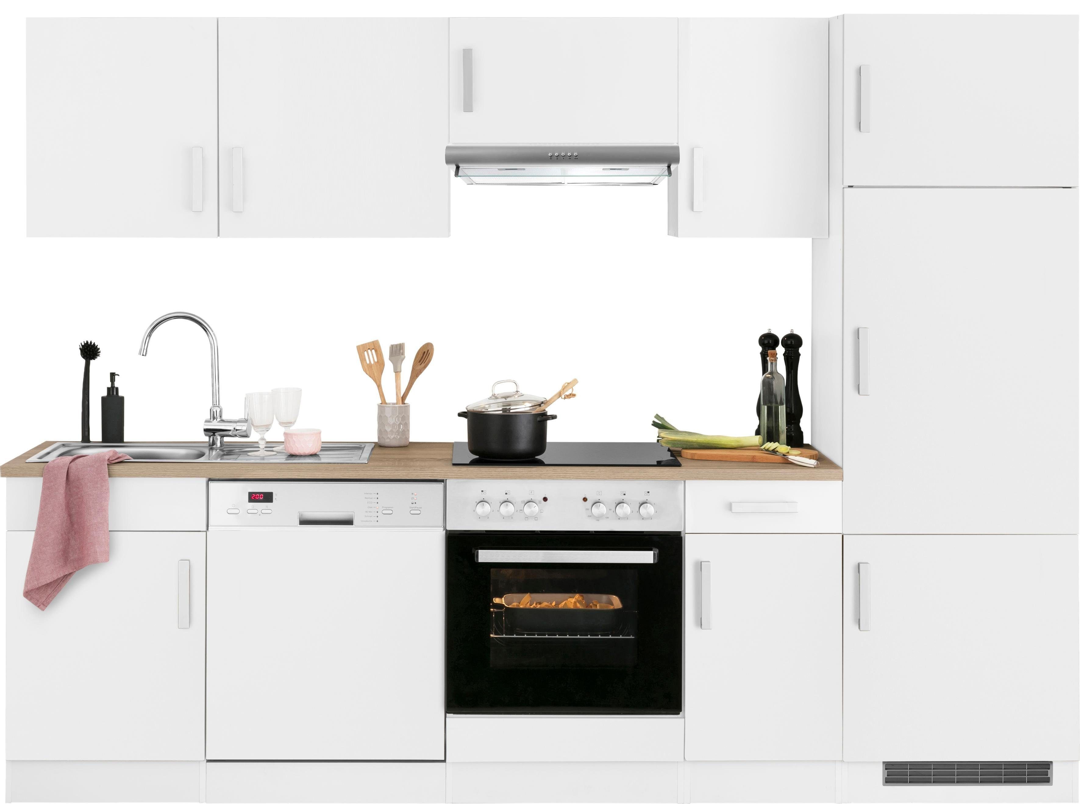 KOCHSTATION Кухниzeile KS-Gera, Breite 270 cm, wahlweise mit E-Geräten, mit Arbeitsplatte