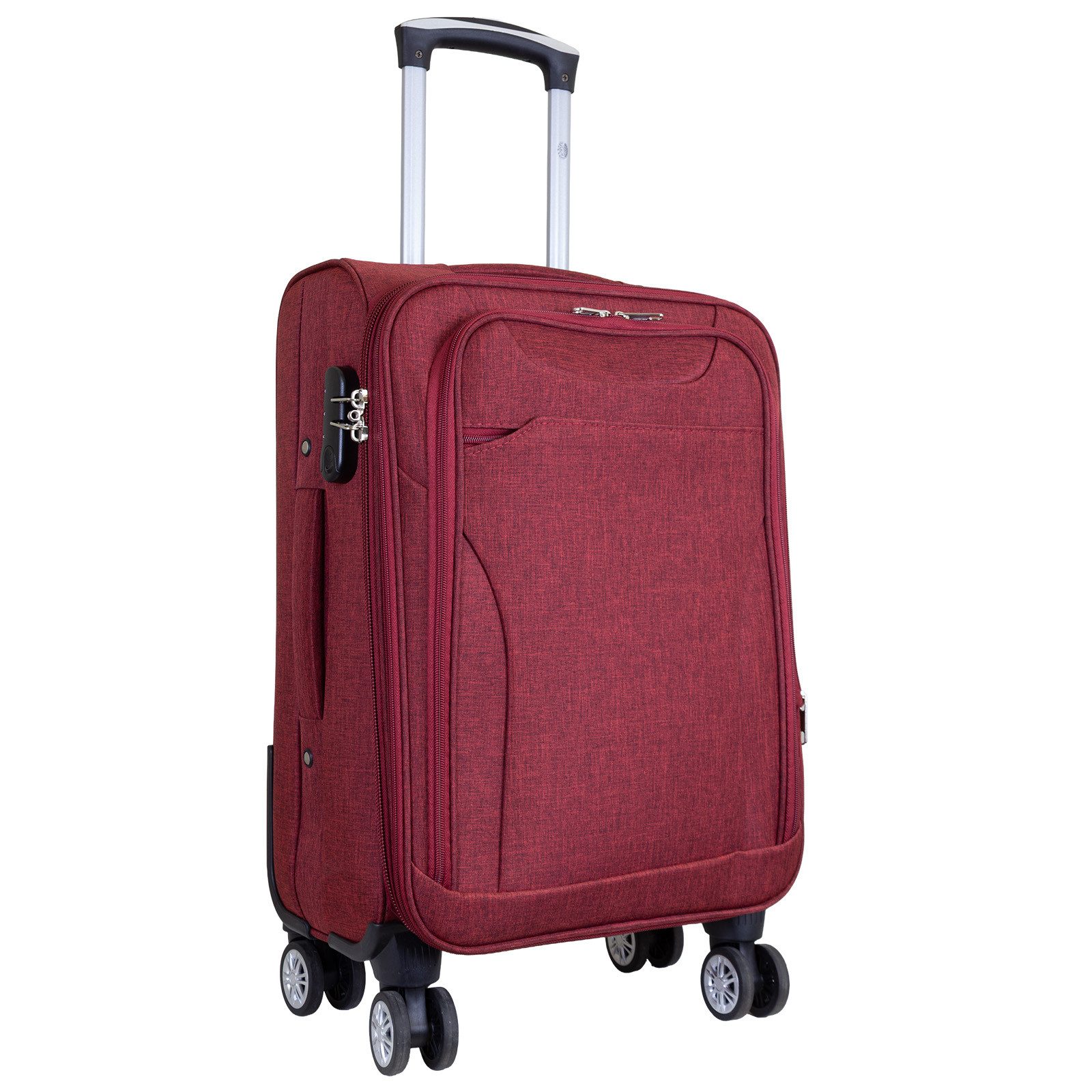 Trendyshop365 Weichgepäck-Trolley Cremona, 4 Rollen
