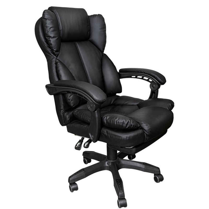 TRISENS Chefsessel Rafael (1 Stück), Bürostuhl mit extra Polsterung Home Office Chair im Lederoptik-Design