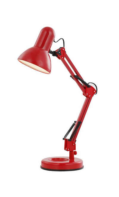 GLOBO LEUCHTEN Tischleuchte »GLOBO Tischlampe Leselampe Tischleuchte Kinder Büro Schreibtischlampe rot 24882«