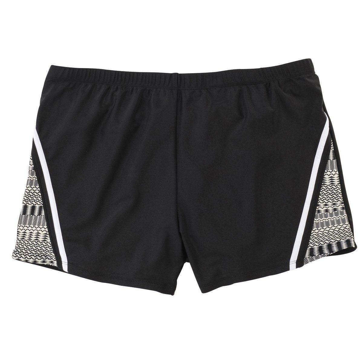 ABRAXAS Badehose Übergrößen Herren Kasten-Badehose Moritz schwarz-gemustert