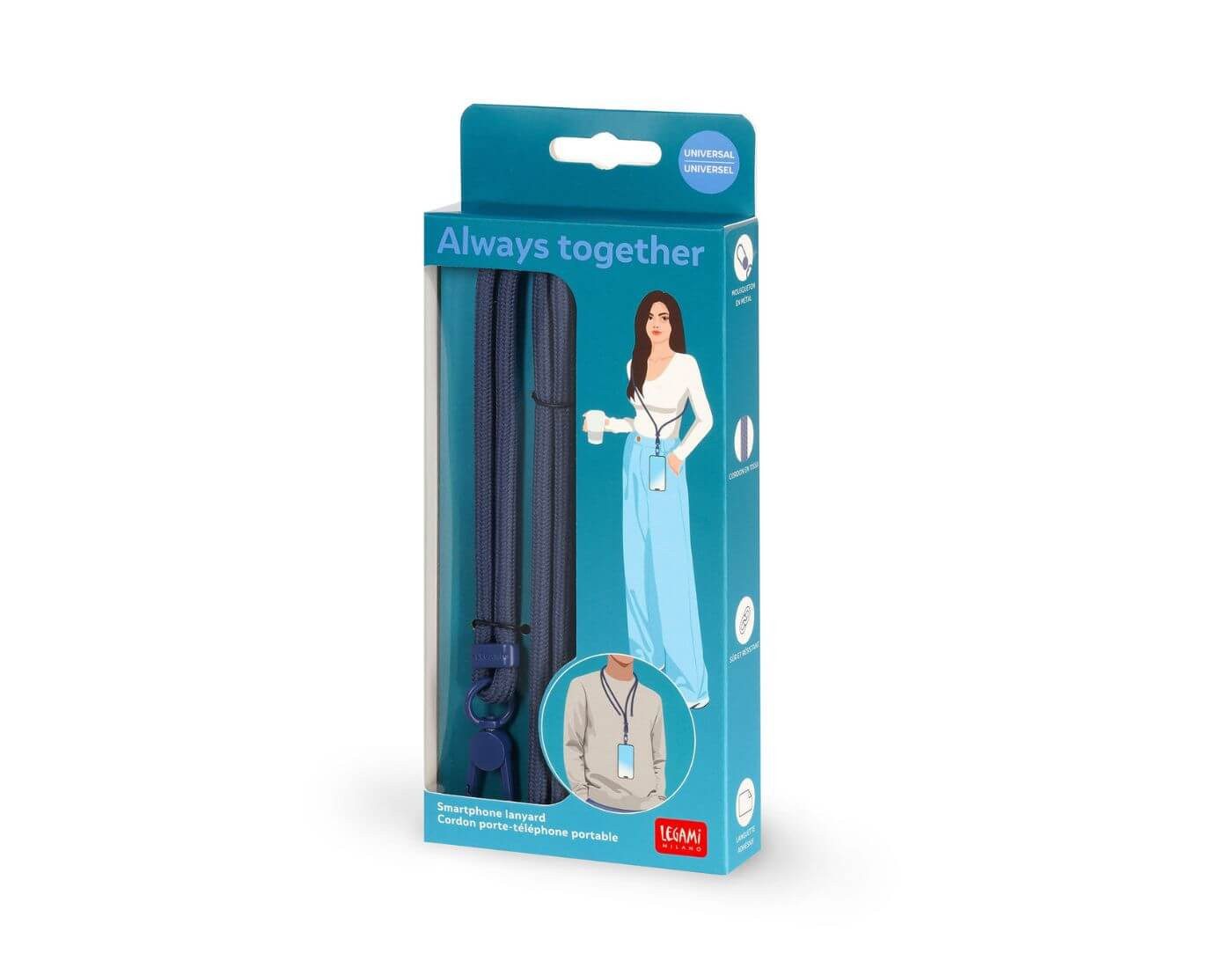 Legami Handykette Handy-Trageschlaufe - Always Together - Blueberry
