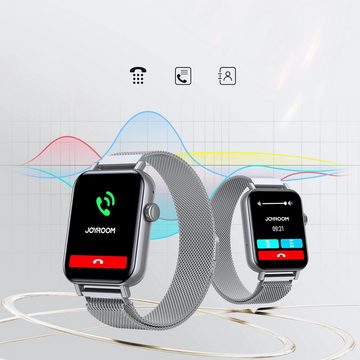 JOYROOM JR-FT5 IP68 Smartwatch mit Anrufannahmefunktion – Silber Touchscreen Smartwatch