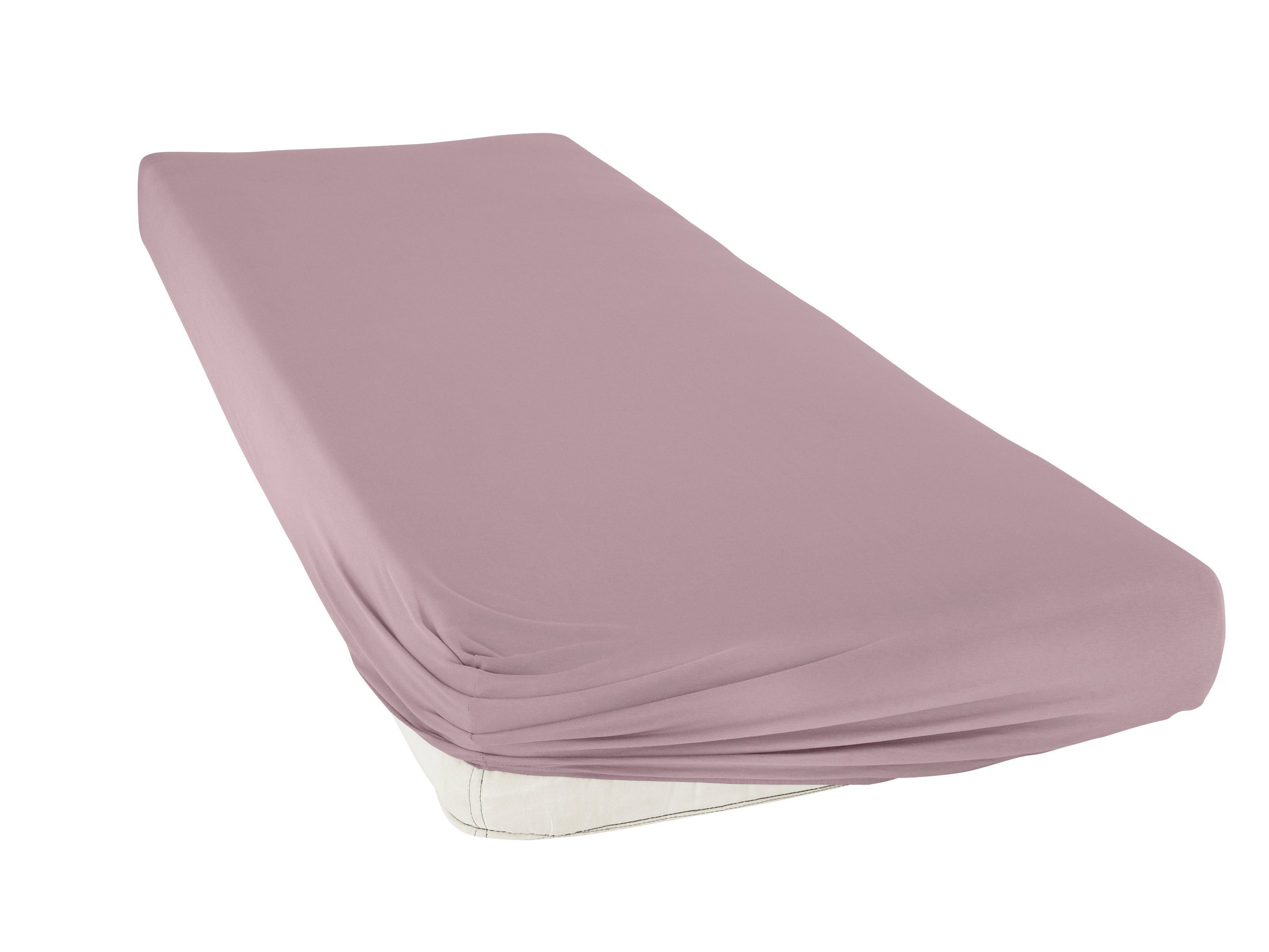 bellana Spannbettlaken bellana Aqua mit Elasthan, 160 g/m², Jersey-Elasthan, Gummizug: rundum, (1 Stück), Spannbetttuch für Matratzen bis 35cm Höhe, bügelfrei, faltenfrei