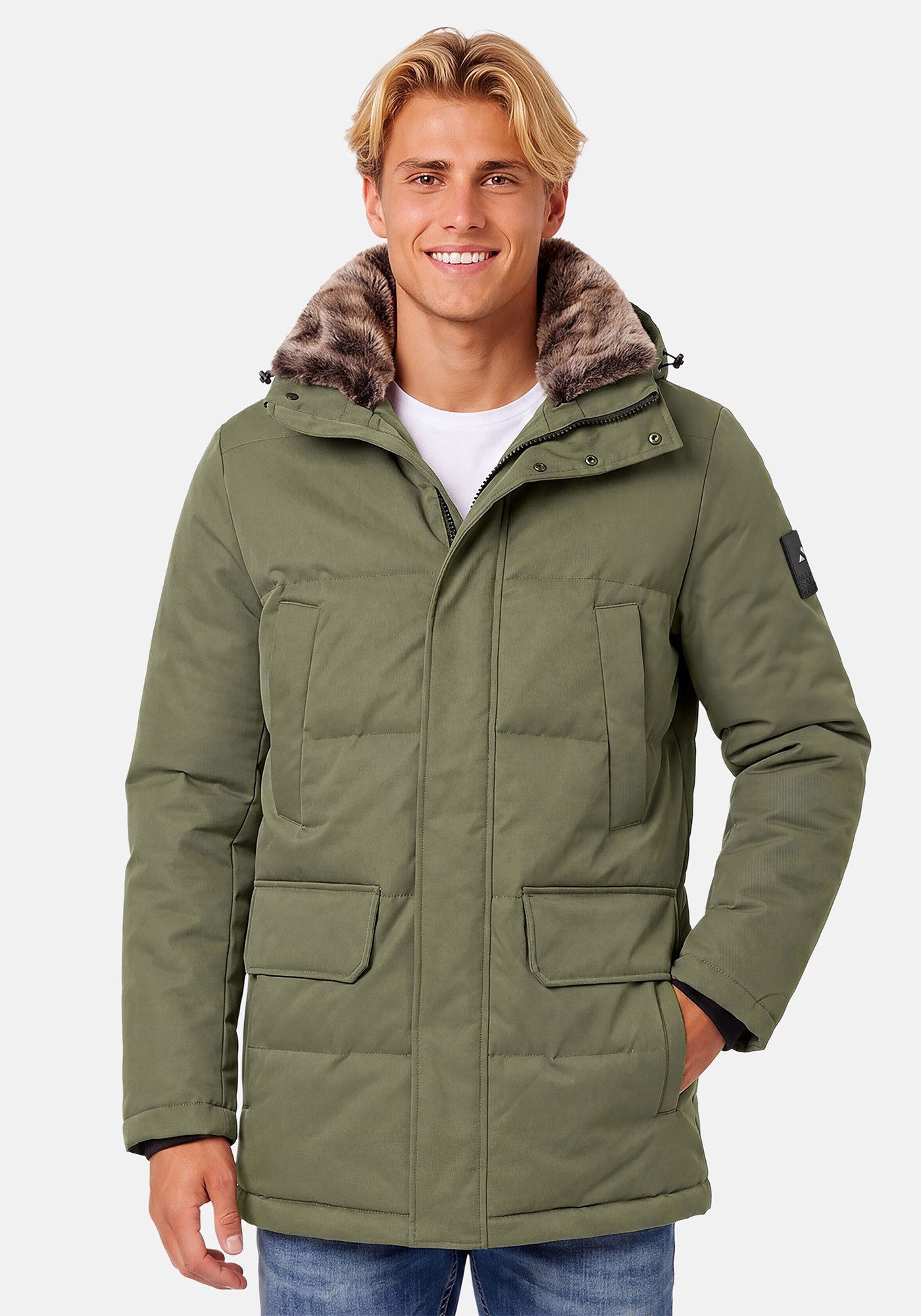 Alessandro Salvarini Winterjacke ASGiova Parka mit warmem Kunstfellkragen und hochwertigem Obermaterial