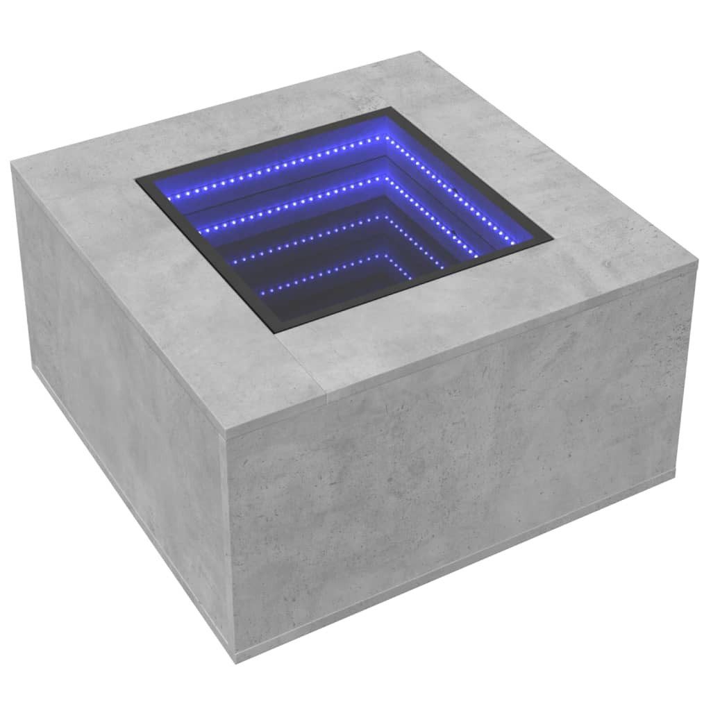 vidaXL Couchtisch LED-Couchtisch Betongrau 60x60x40 cm günstig online kaufen