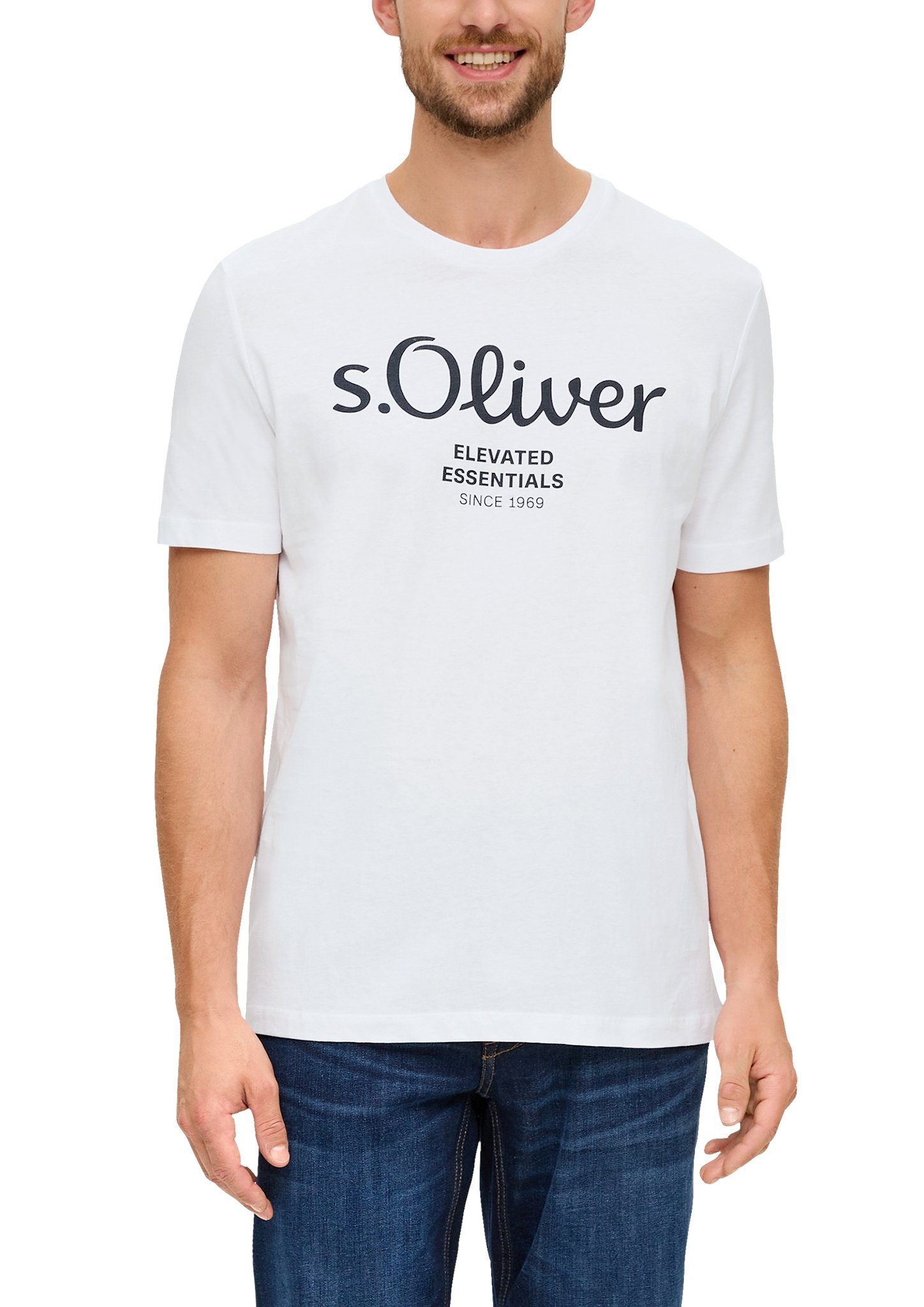 s.Oliver T-Shirt sportiven im white Look