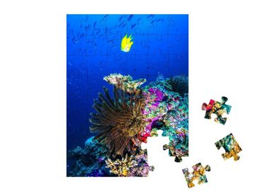 puzzleYOU Puzzle Gelber Korallenfisch in Unterwasserszene, 48 Puzzleteile, puzzleYOU-Kollektionen Unterwasser