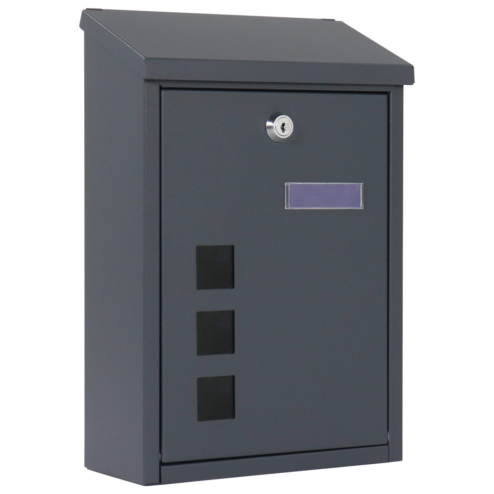 Profirst Wandbriefkasten Mail PM 760 Briefkasten anthrazit, Postkasten Wand