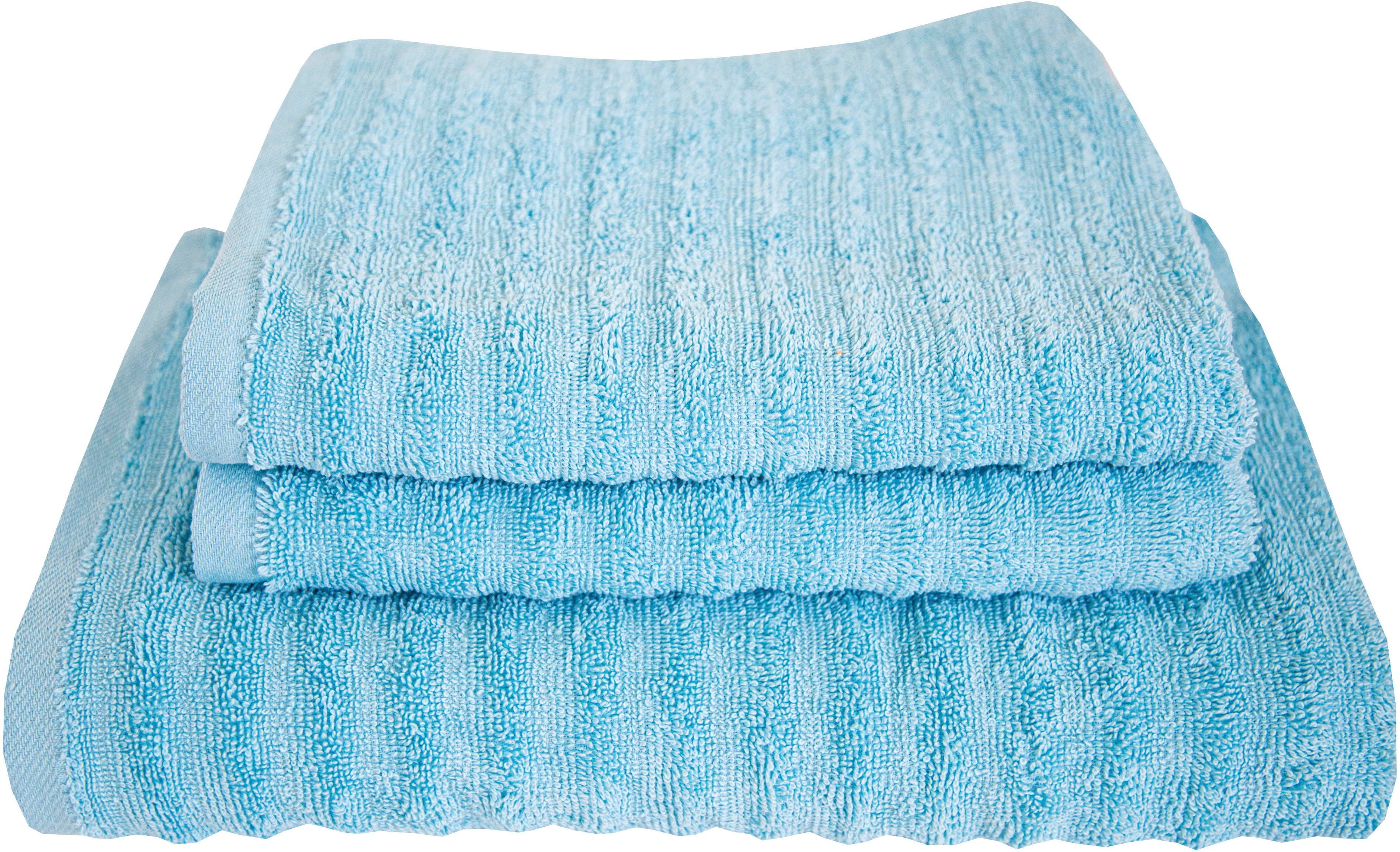 Dyckhoff Handtuch Set Wellenstreifen, Frottier (3-St), günstig online kaufen