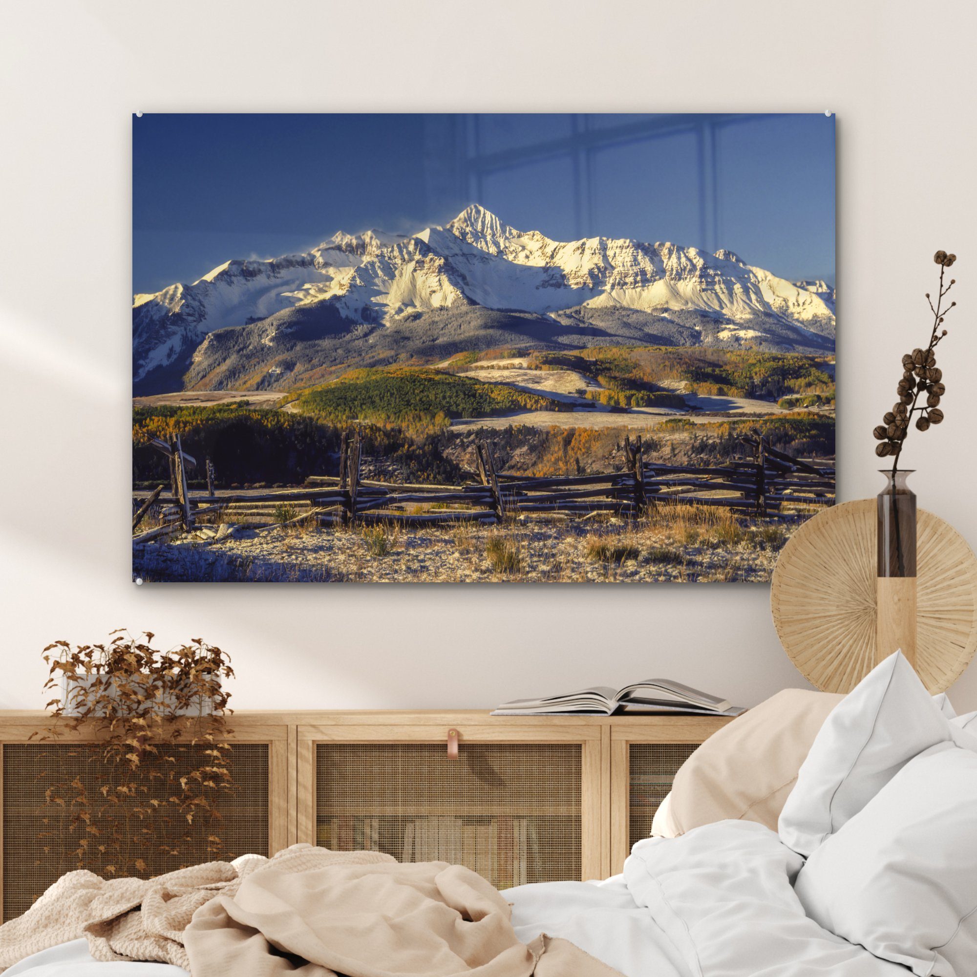 MuchoWow Acrylglasbild Der nordamerikanische Mount Wohnzimmer St), im Acrylglasbilder Wilson (1 & Schlafzimmer Winter