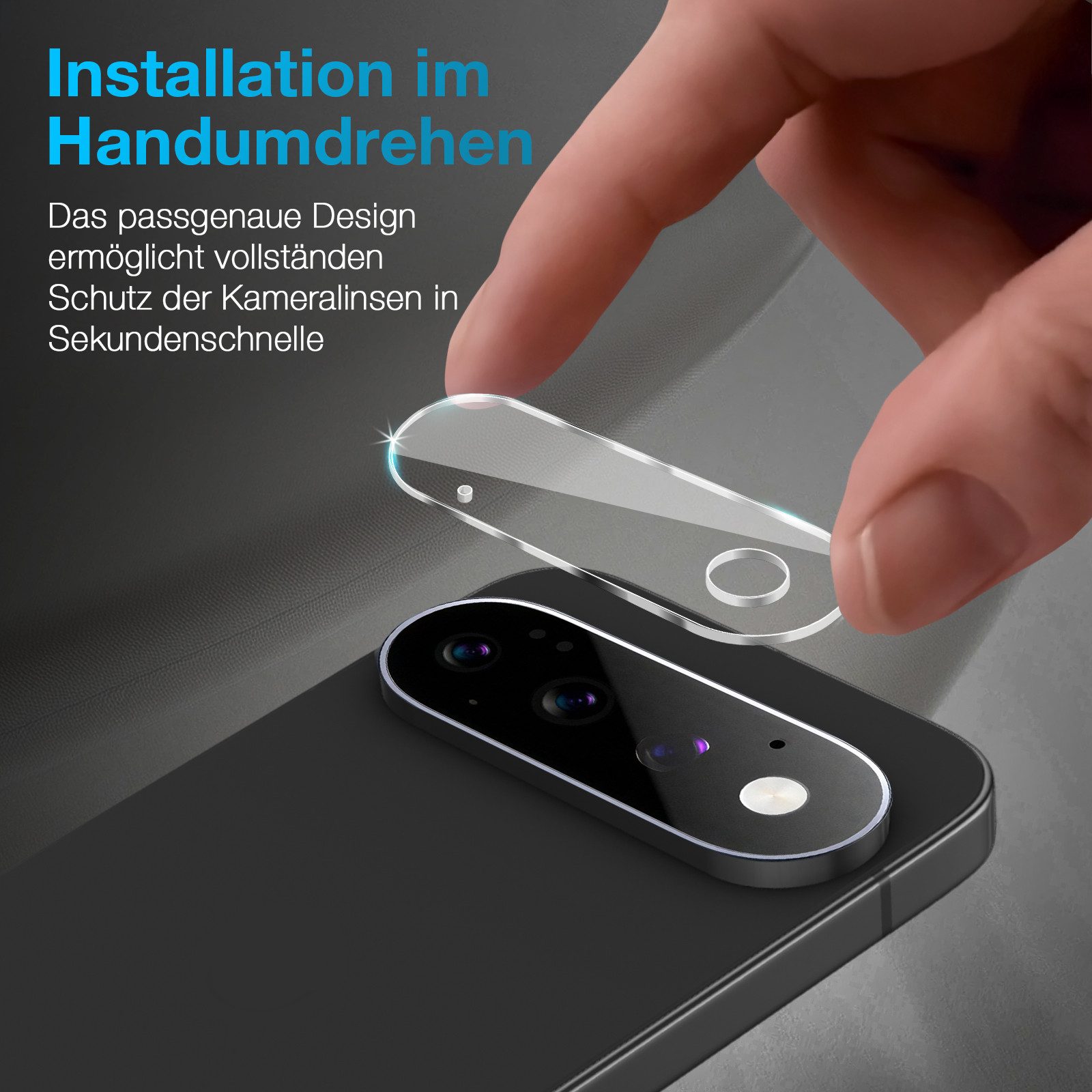 Tec-Expert Kameraschutzglas 2x 9H Kameraglas für Google Pixel 11 Pro XL für Google Pixel 11 Pro XL, Linsenschutzglas, 2 Stück, Kameraschutz, Schutzglas, Linsens – Bild 2 von 5