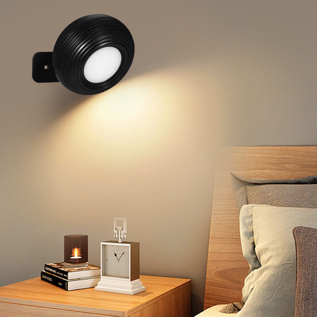 MULISOFT LED Wandleuchte Akku Wandleuchte Innen, Kabellose Lampe