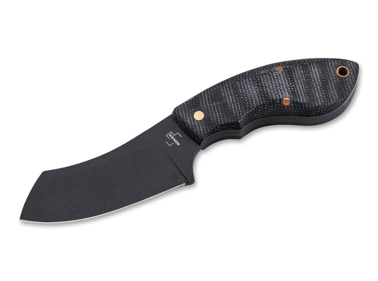 Böker Plus Universalmesser Böker Plus Rhino black Copper Feststehndes Messer mit Micarta Griff, (1 St) | Taschenmesser