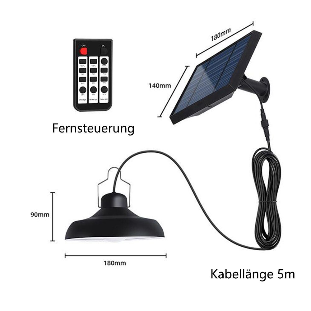 Solarleuchte für LED GelldG 4 Solar Außen mit Hängelampen Modi Bewegungsmelder, Solarlampen