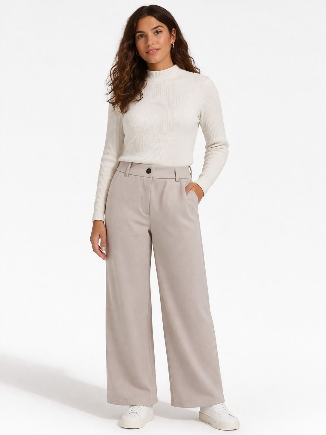 YAYA Stoffhose Jerseyhose mit weitem Bein