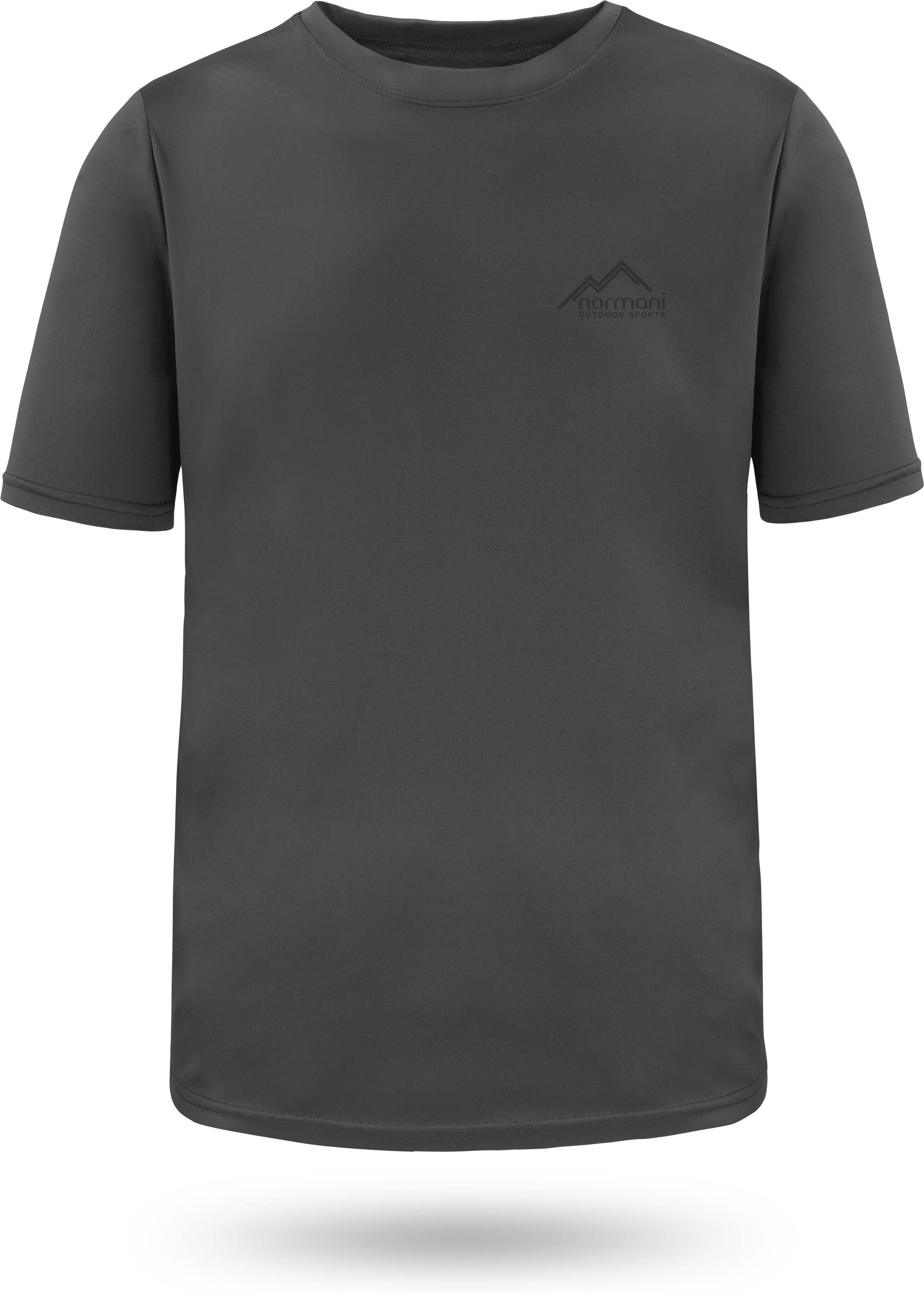 normani Funktionsshirt Herren T-Shirt Agra Kurzarm Sportswear Funktions-Sport Fitness Shirt mt Cooling-Material Grau