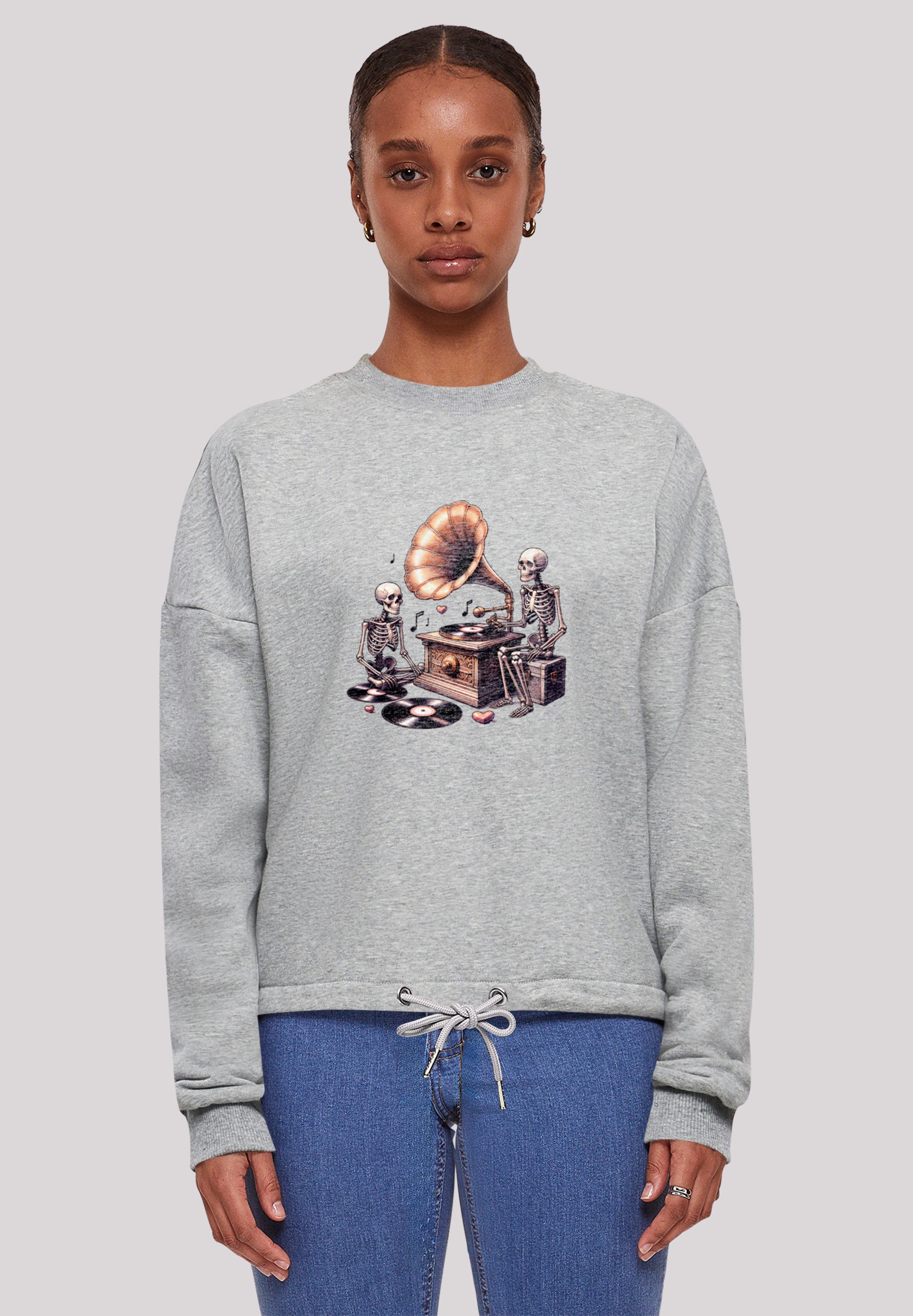 F4NT4STIC Sweatshirt "Gothic Skeleton Vintage Plattenspieler", Premium Qual günstig online kaufen
