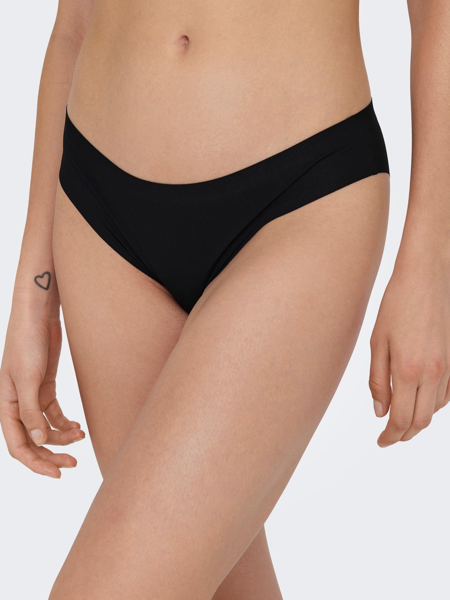 ONLY Slip INVISIBLE 3-PACK Black 3-St) BRIEF ONLTRACY (Set, RIB
