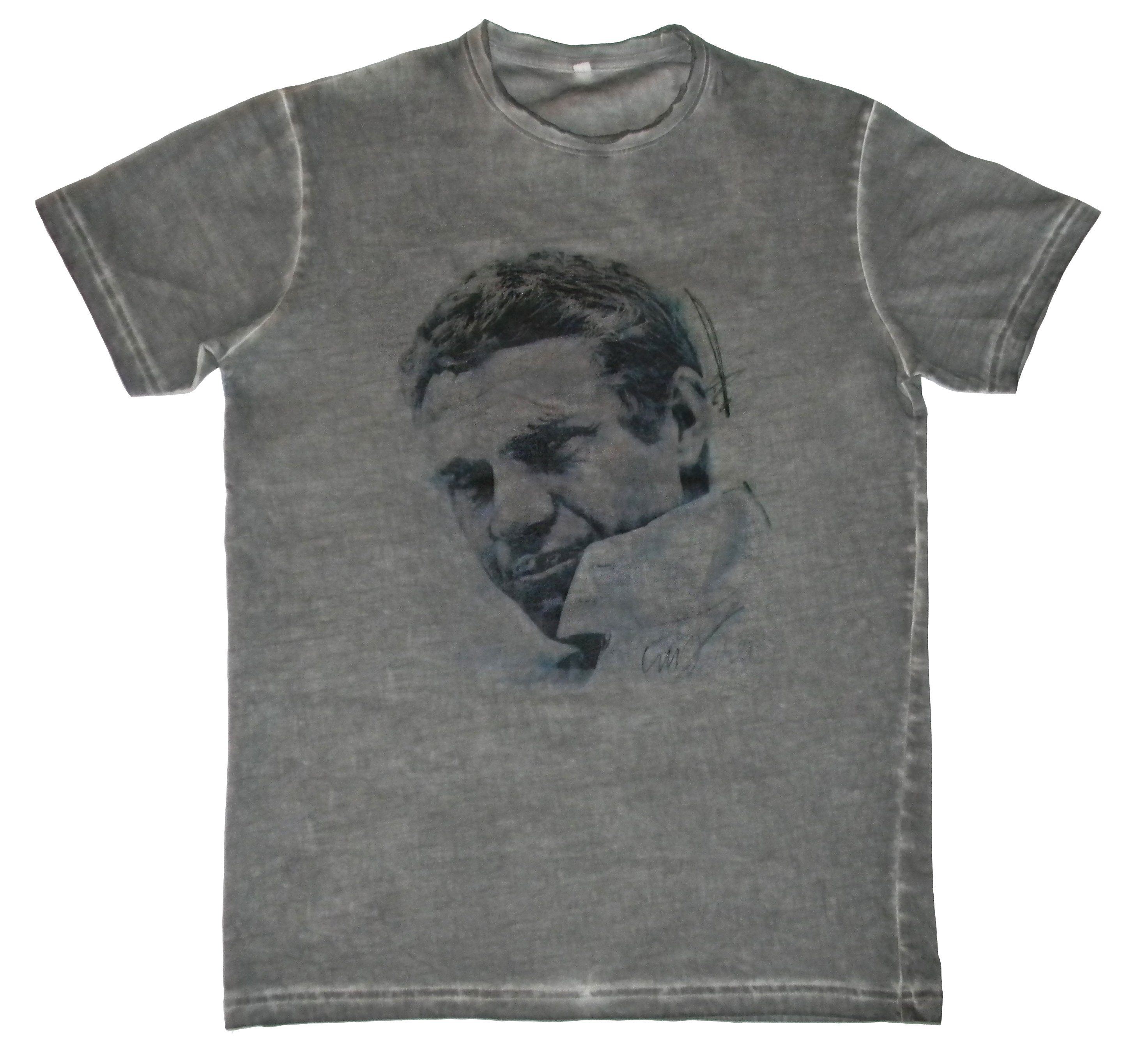 Sidney Maurer T-Shirt "Steve McQueen" (Stück, 1-tlg., Stück) mit Frontprint Grau