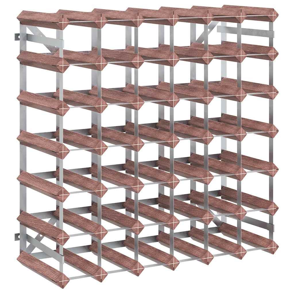 vidaXL Weinregal Weinregal für 42 Flaschen Braun Massivholz Kiefer, 1-tlg.