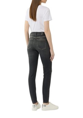 comma casual identity 5-Pocket-Jeans Super Skinny: elastische Jeans Waschung, Kontrastnähte