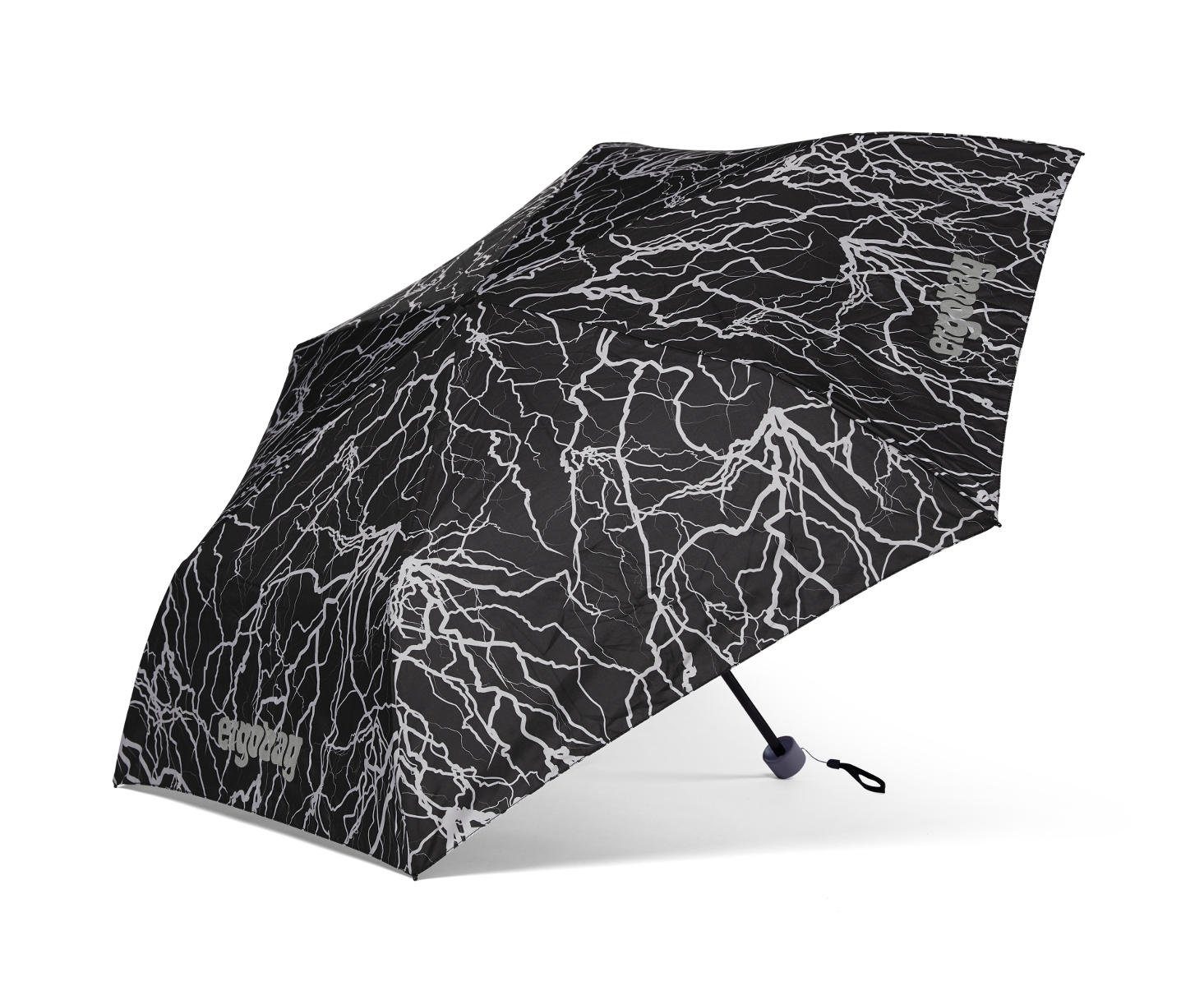 ReflektBär ergobag Super Taschenregenschirm Refektierend Kinder-Regenschirm,