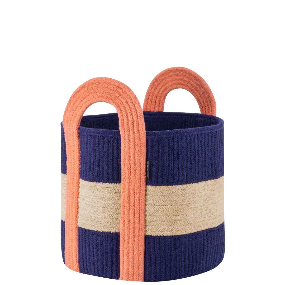 Remember Aufbewahrungskorb COLOMBO Klein aus Baumwollseil, Blau, Ø 37 x H 4 günstig online kaufen