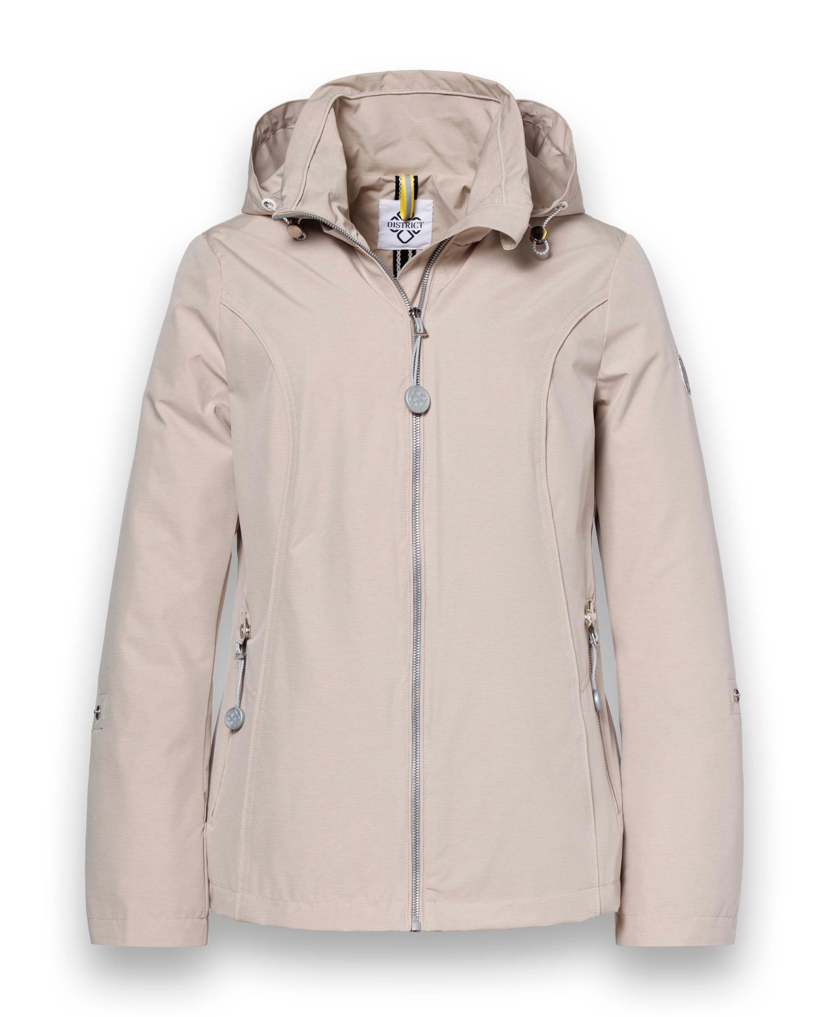 District Funktionsjacke Übergangsjacke Forget Me Not (mit Kapuze, wasserabweisend) sandbraun