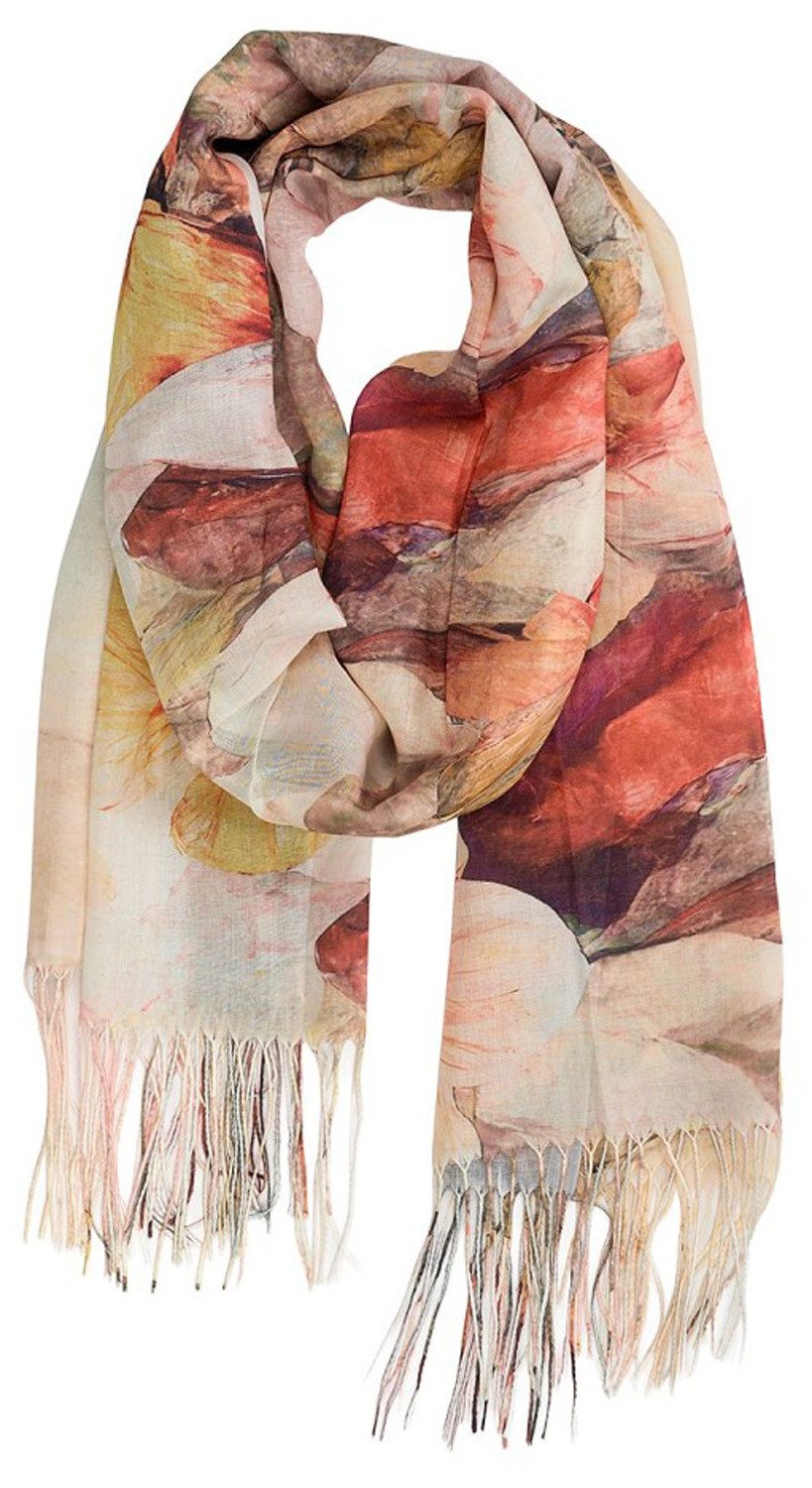 chic4home Schal Color Flow, (1-St. 1-teilig), sommerlicher Damen Schal mit buntem Muster