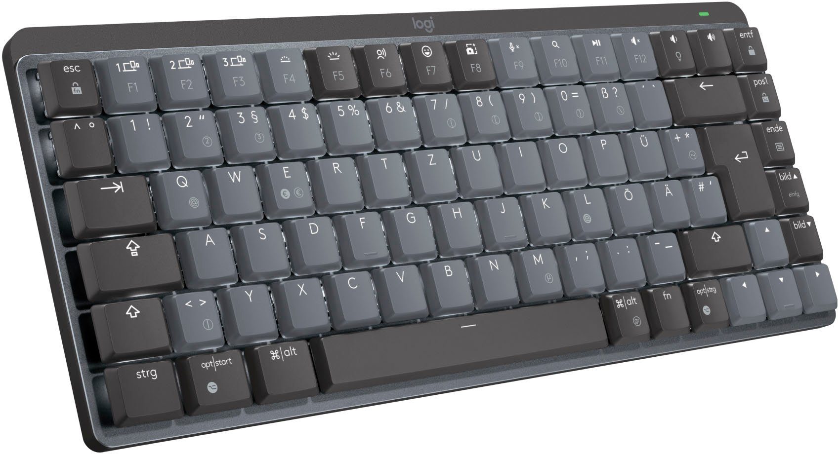 Logitech MX Mechanische kabellose Mini-Tastatur mit Beleuchtung Tastatur (Tactile)