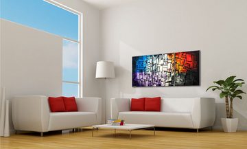 WandbilderXXL Gemälde Elements 180 x 70 cm, Abstraktes Gemälde, handgemaltes Unikat