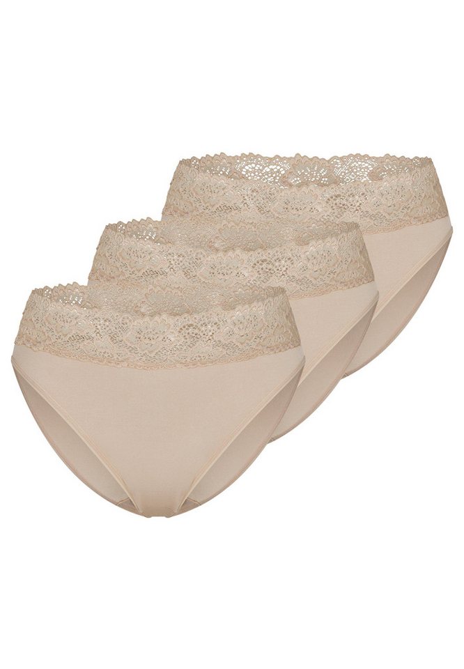 Nina Von C. Jazz-Pants Slips 3er Pack Slipboutique (Spar-Set, 3-St) Jazz Pants - Blickdicht - Mit breitem Spitzenbund