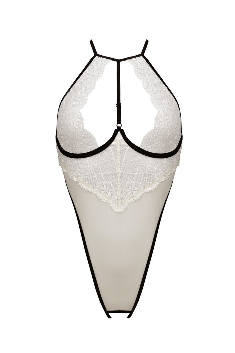 Passion Body Ouvert-Stringbody Chika beige rückenfrei transparent