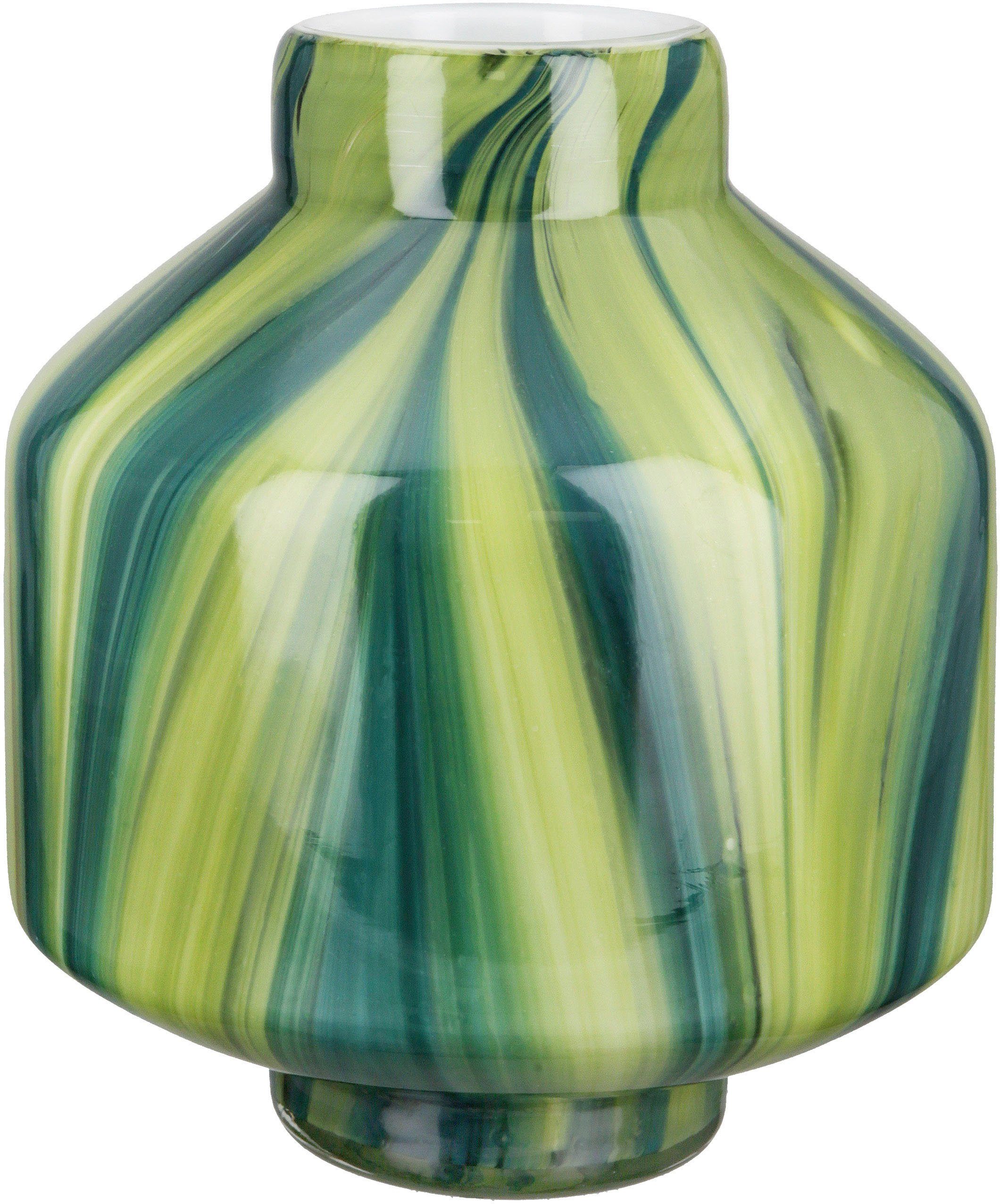 GILDE Tischvase Verdo, Höhe ca. 22 cm (1 St), dekorative Vase aus Glas, Blumenvase