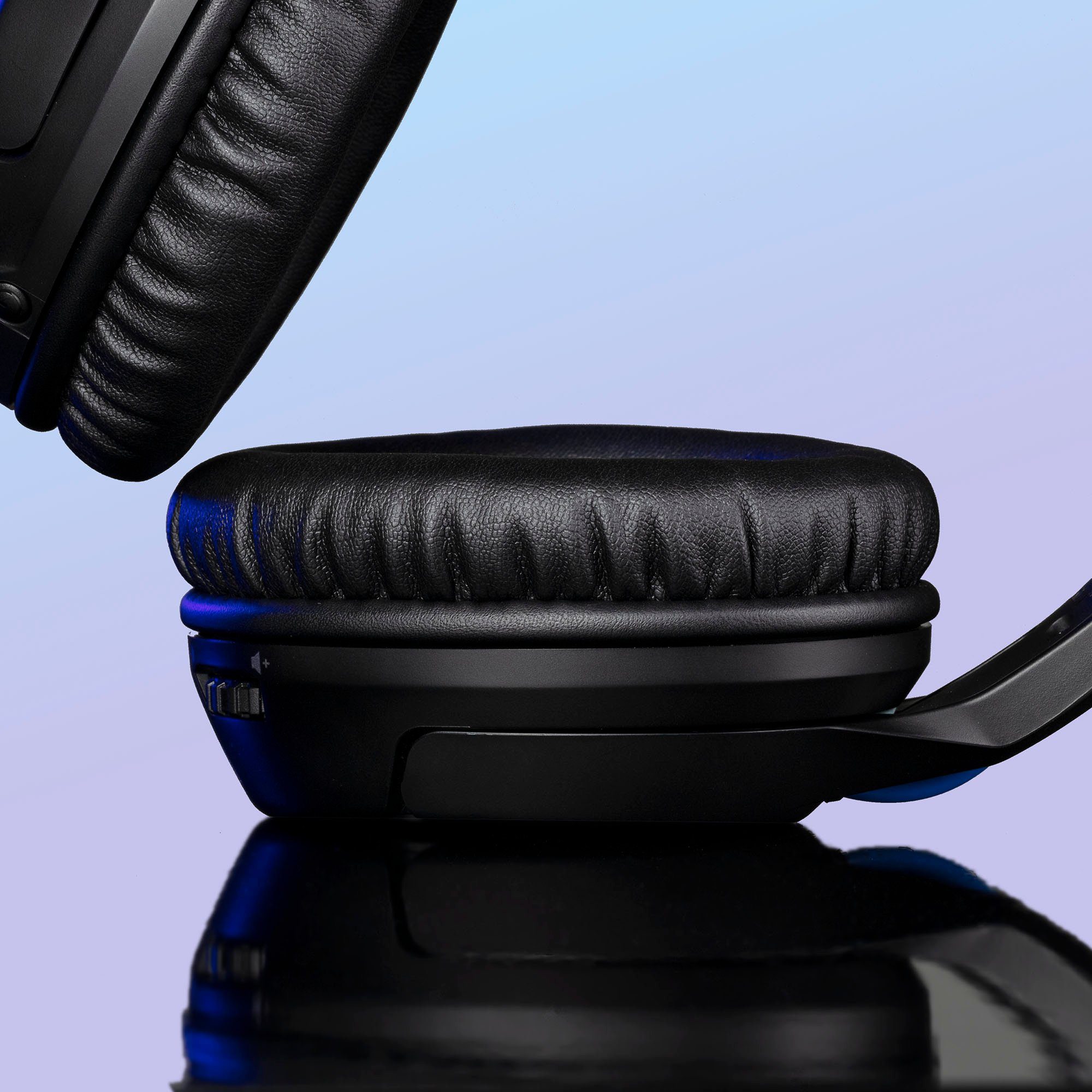 HyperX Cloud Black/Blue Wireless abnehmbar, (Mikrofon Wireless) für Gaming-Headset Flight Rauschunterdrückung, PlayStation