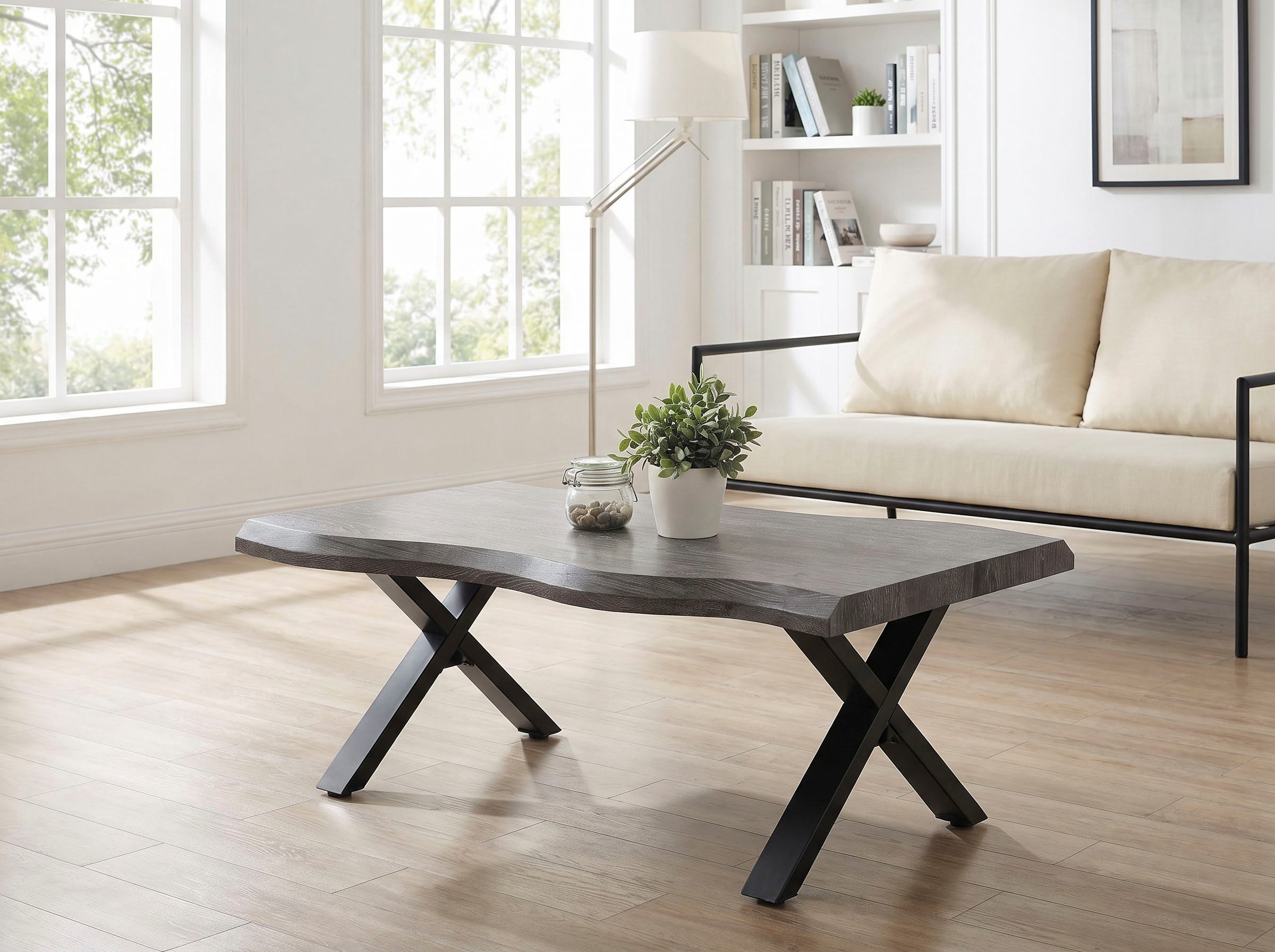 HELA Couchtisch GERD, Baumkantenoptik, Breite 110 cm
