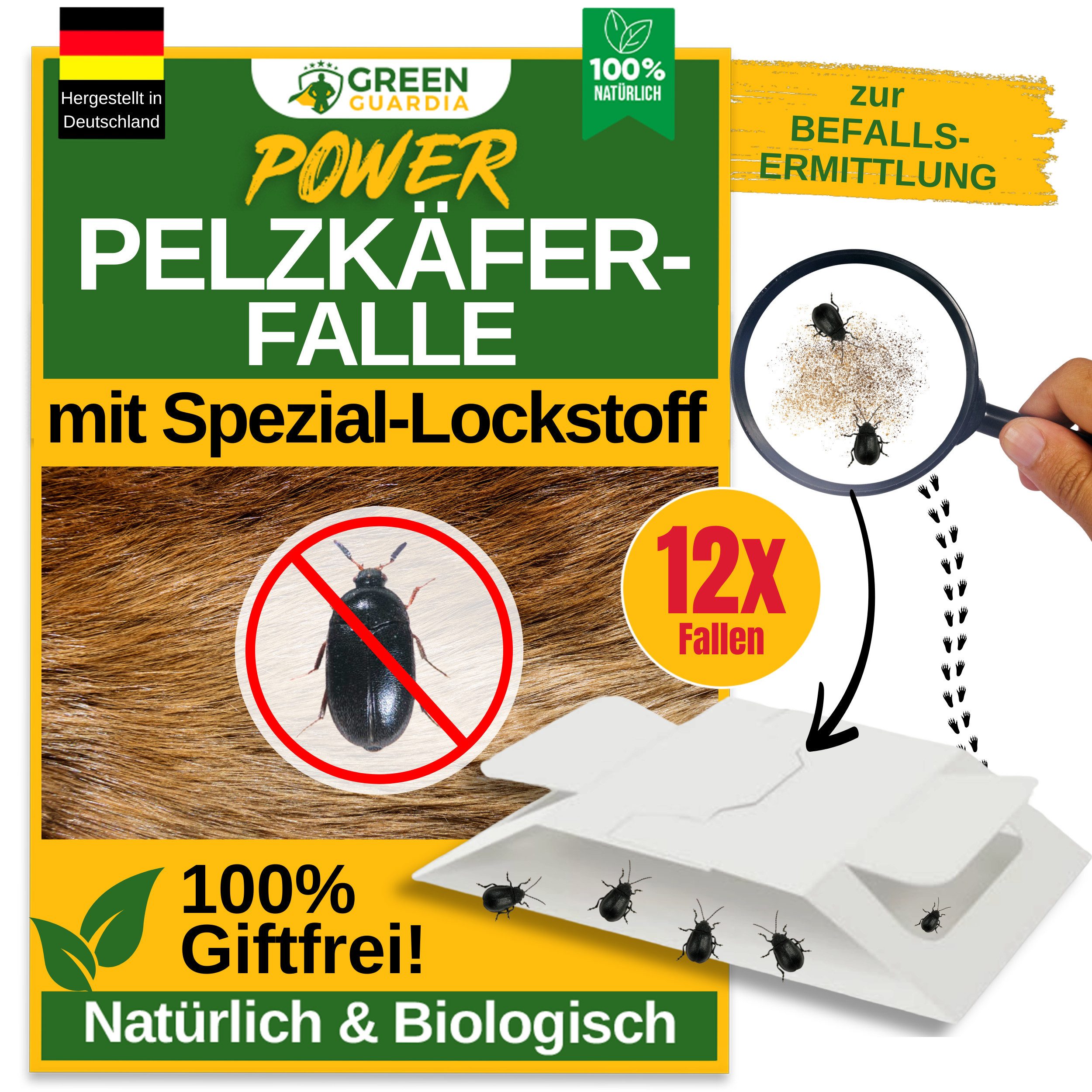 Insektenfalle Pelzkäfer Falle mit Spezial-Lockstoff - insektizidfrei